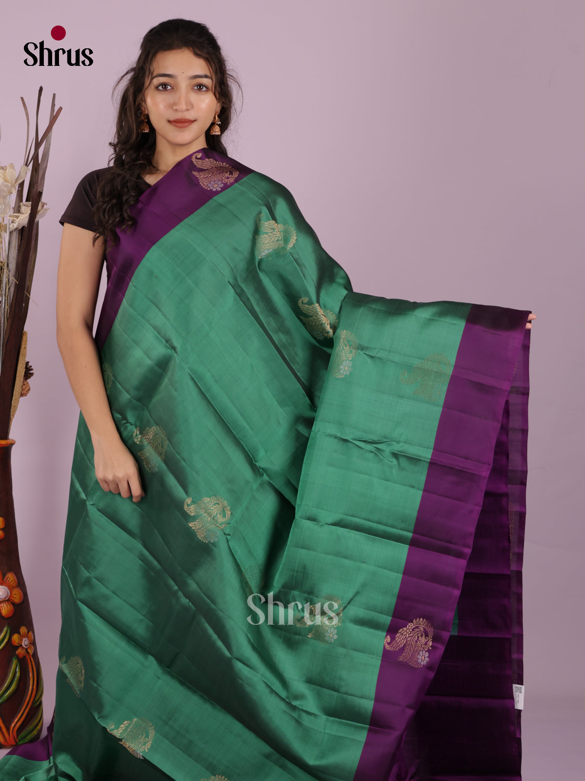 DIS19343 - Softsilk-halfpure Saree - Shop on Shrus.com