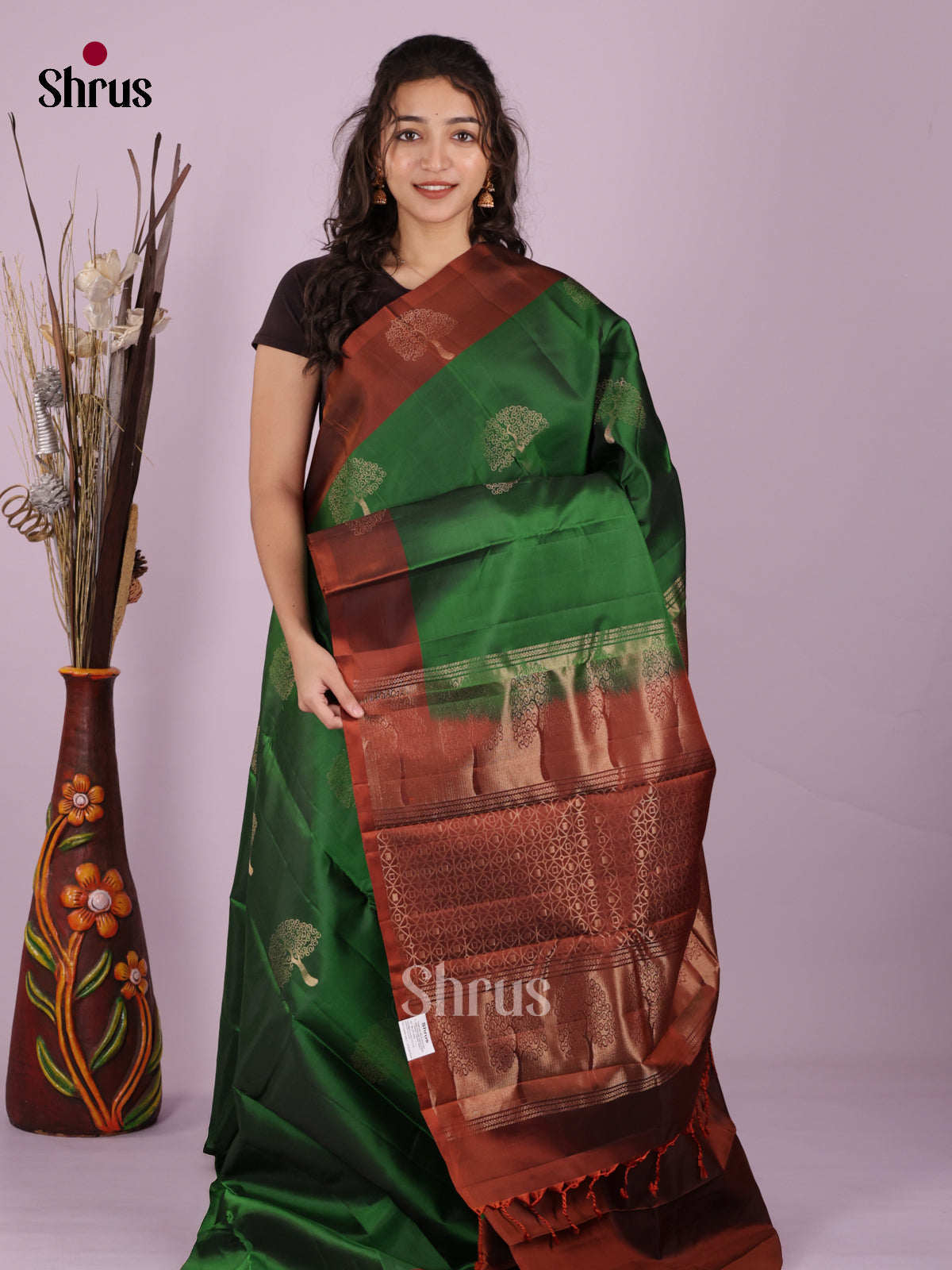 DIS19345 - Softsilk-halfpure Saree - Shop on Shrus.com