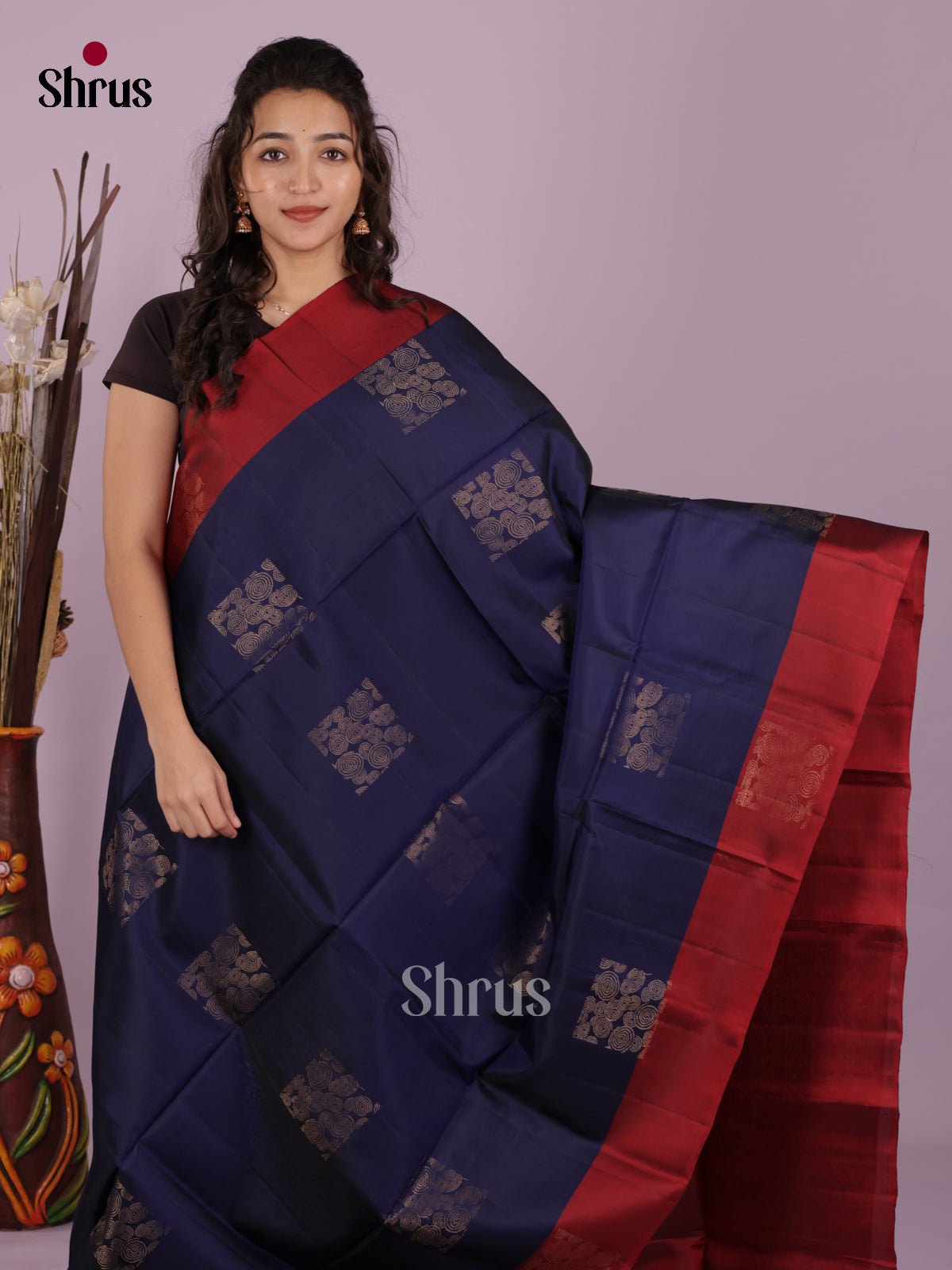 DIS19351 - Softsilk-halfpure Saree - Shop on Shrus.com