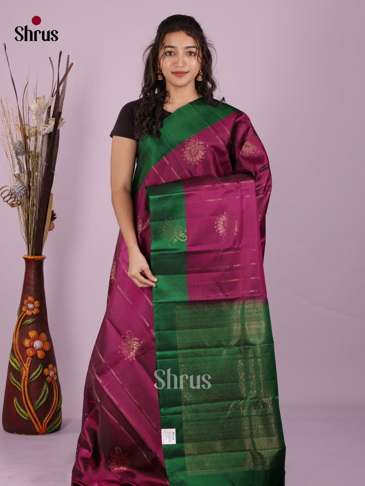 DIS19353 - Softsilk-halfpure Saree - Shop on Shrus.com
