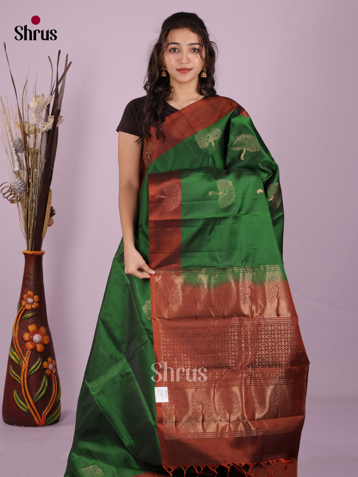 DIS19357 - Softsilk-halfpure Saree - Shop on Shrus.com