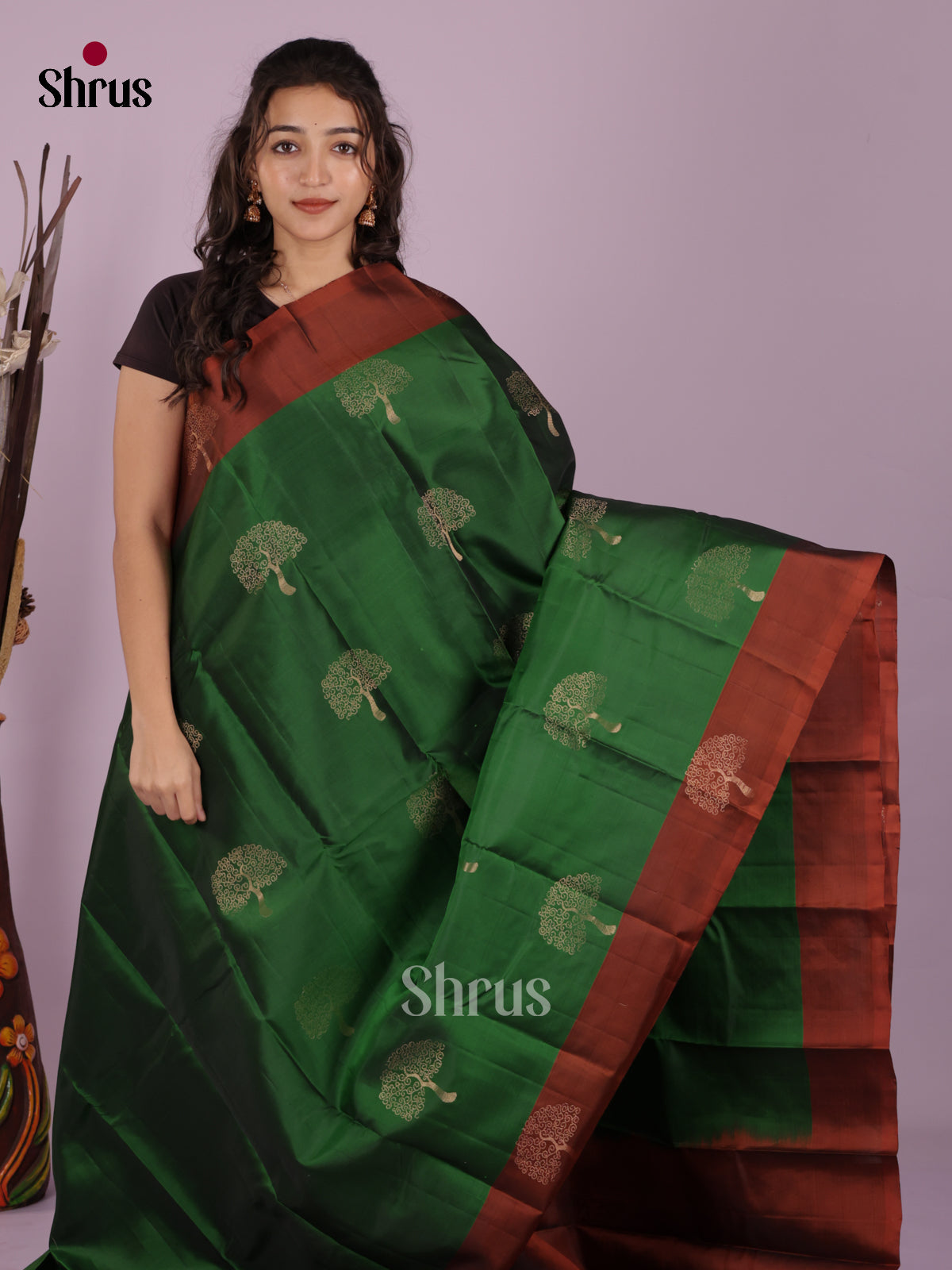 DIS19357 - Softsilk-halfpure Saree - Shop on Shrus.com