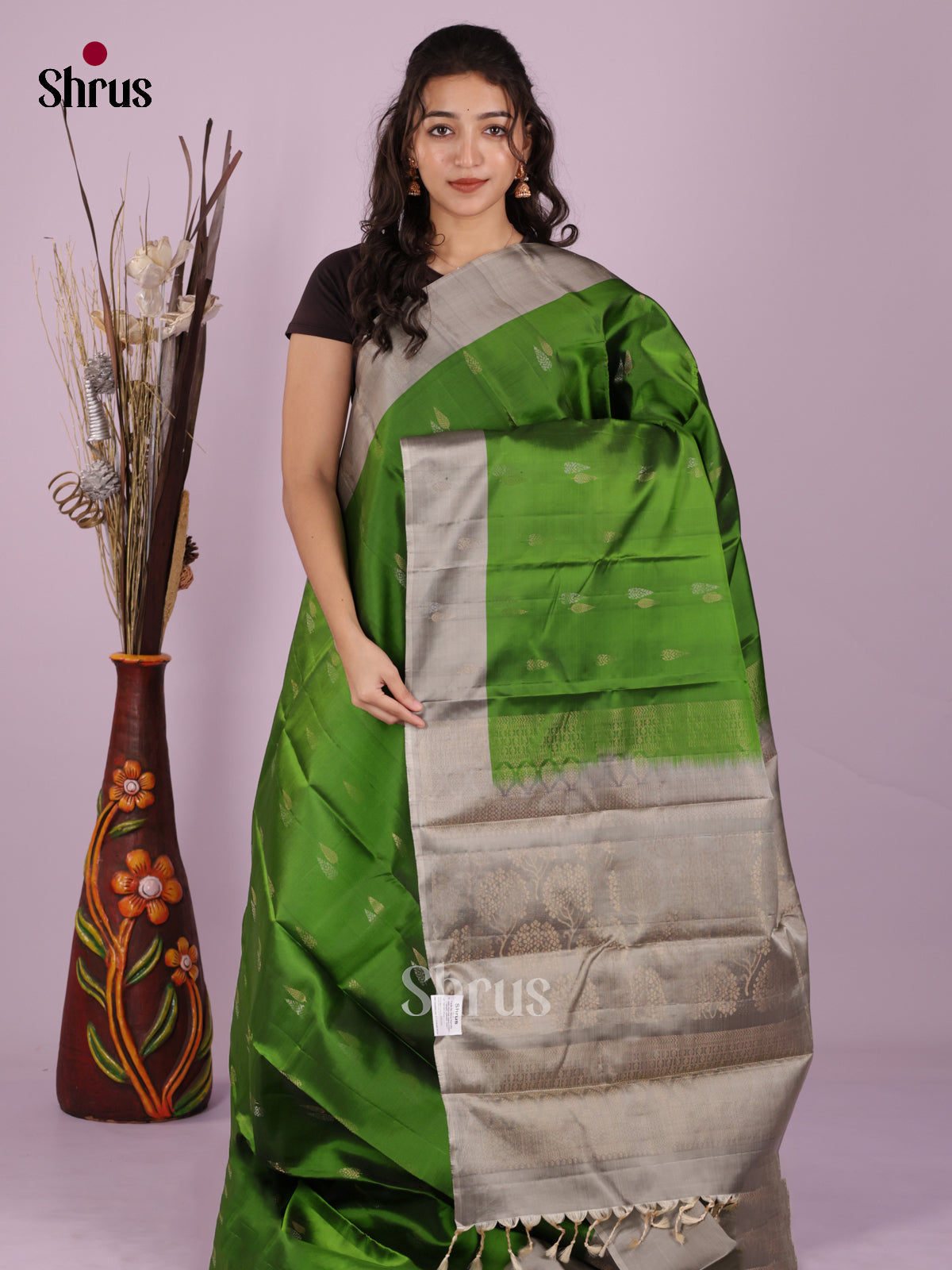 DIS19359 - Softsilk-halfpure Saree - Shop on Shrus.com