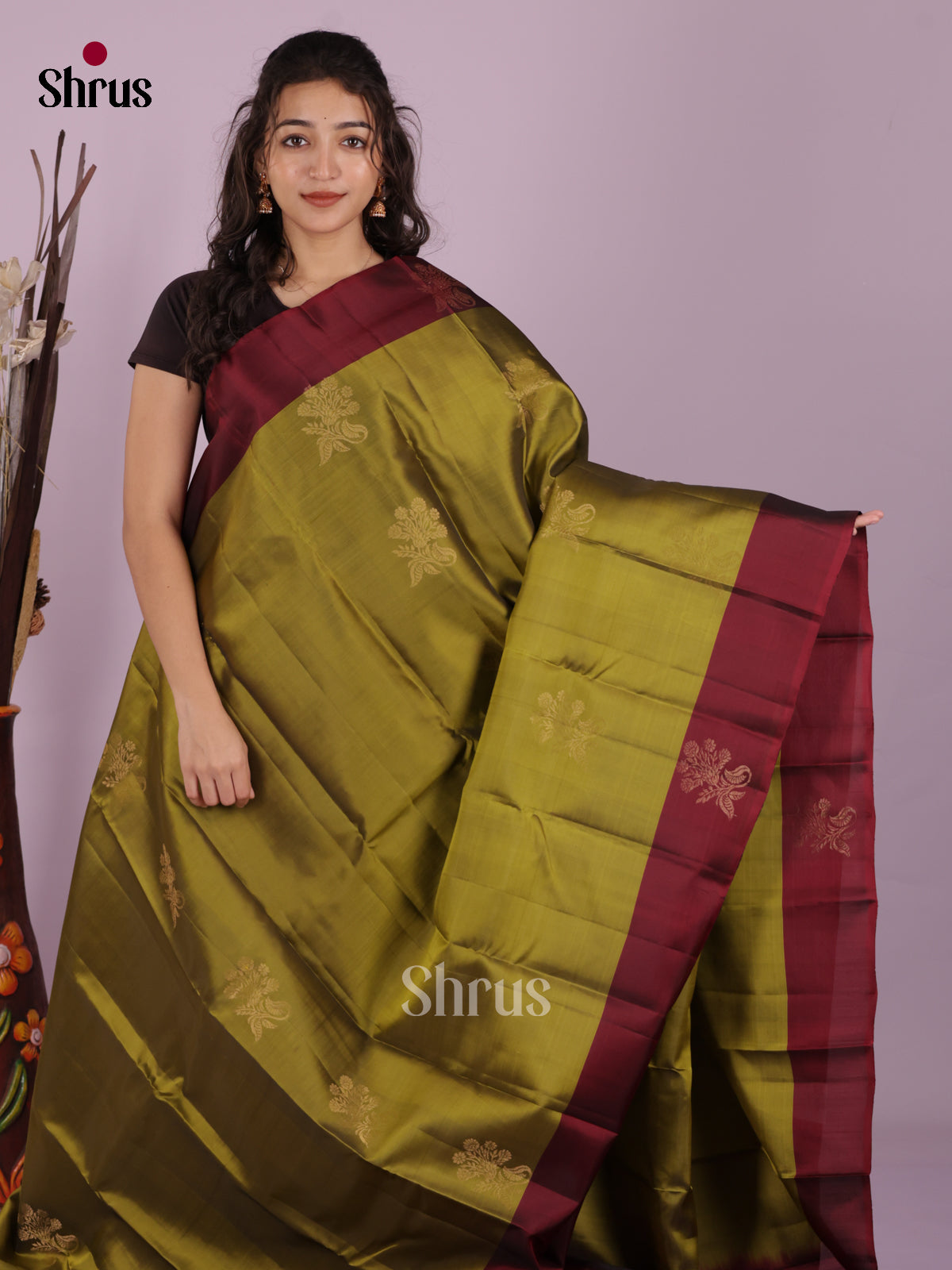 DIS19375 - Softsilk-halfpure Saree - Shop on Shrus.com