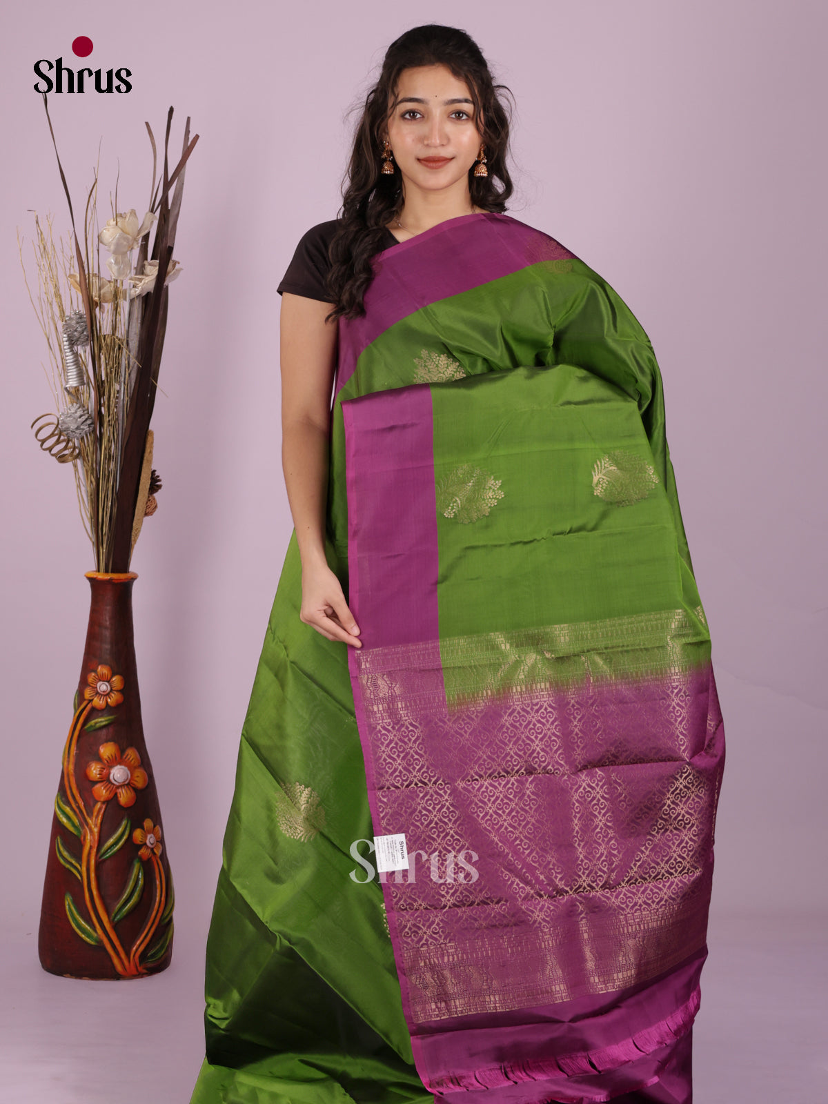 DIS19406 - Softsilk-halfpure Saree - Shop on Shrus.com