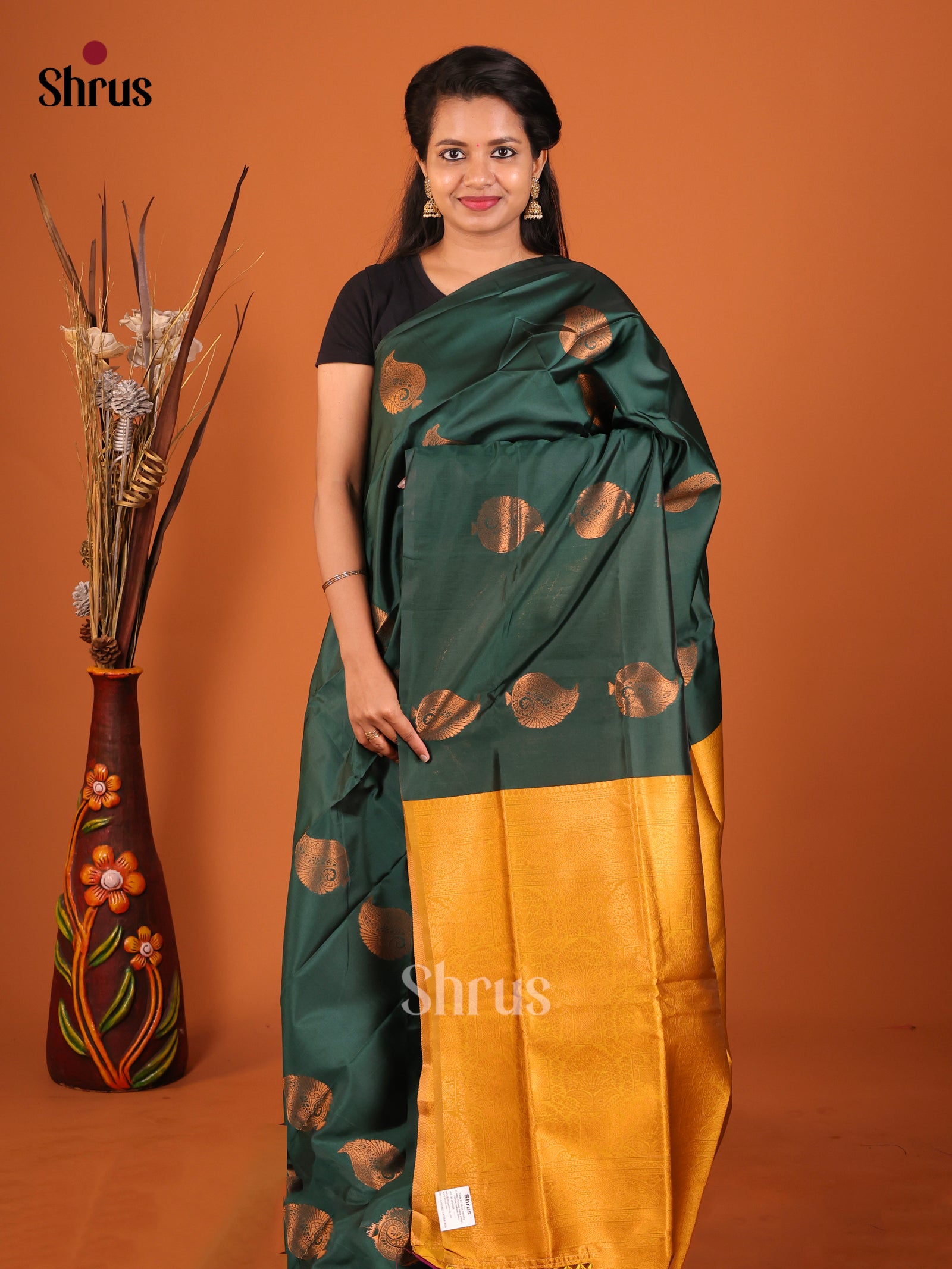 DIS19704 - Semi Softsilk Saree - Shop on Shrus.com