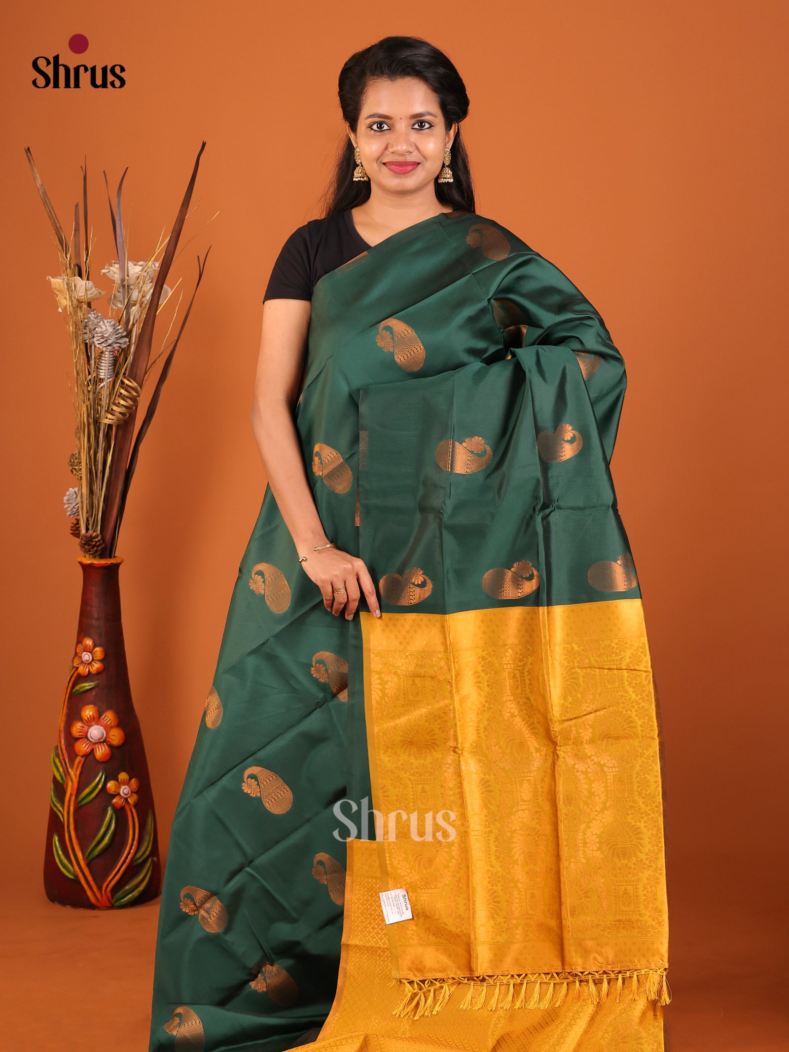 DIS19716 - Semi Softsilk Saree - Shop on Shrus.com
