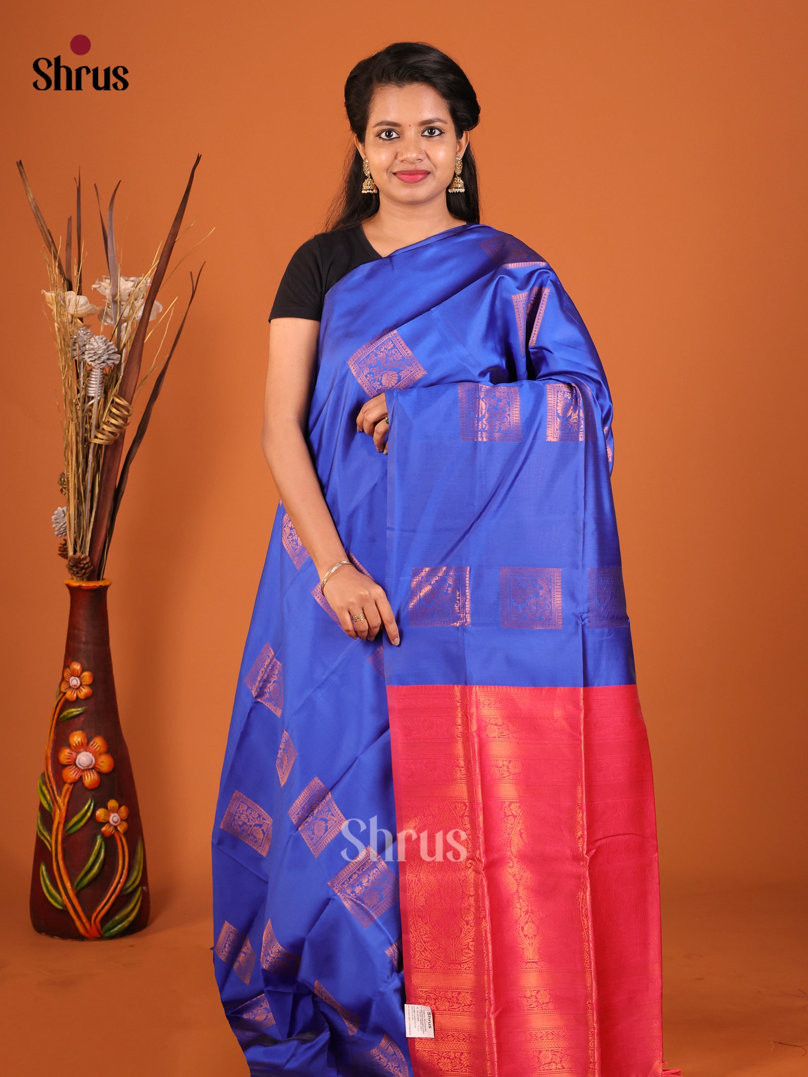 DIS19721 - Semi Softsilk Saree - Shop on Shrus.com