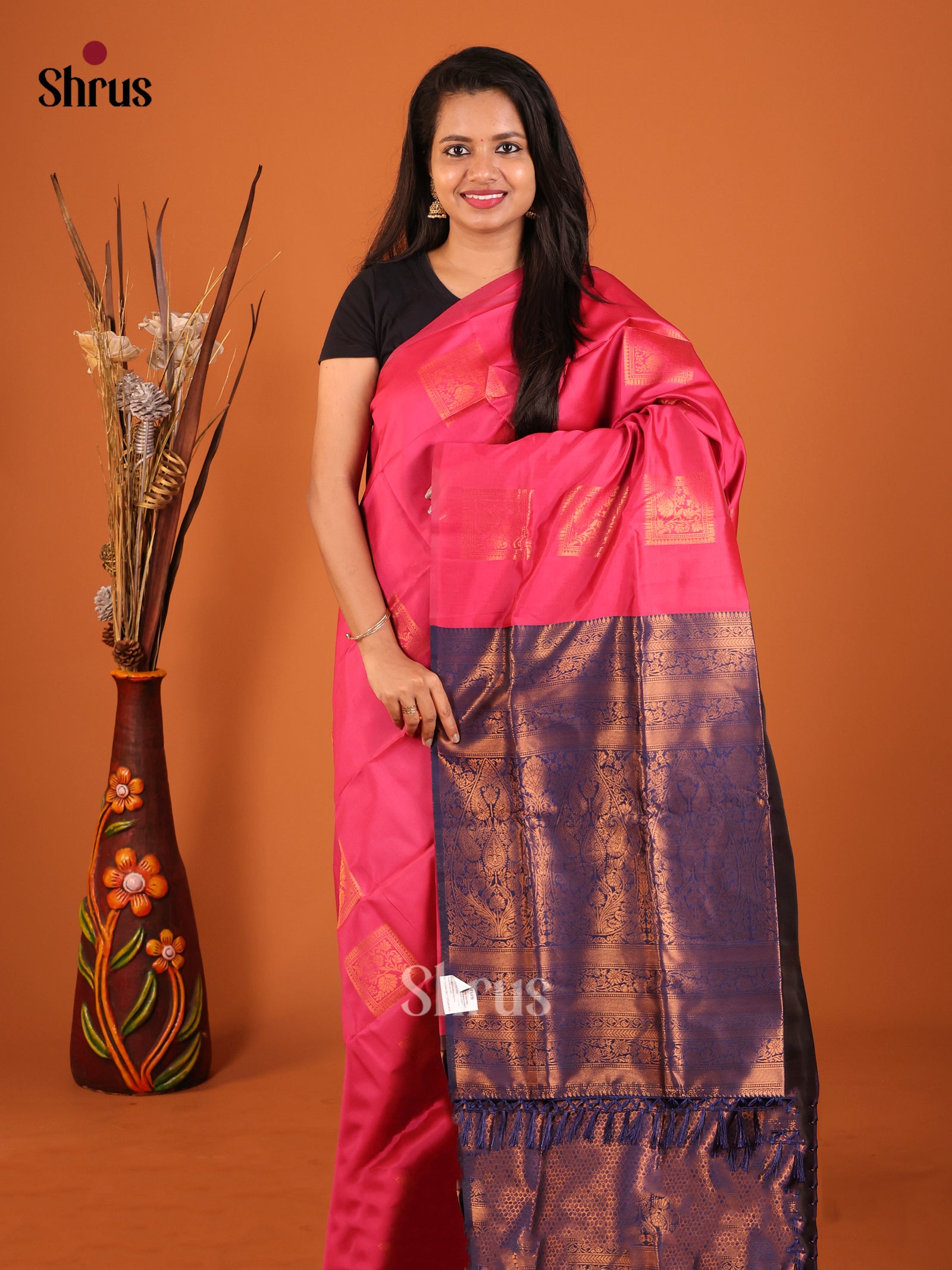 DIS19724 - Semi Softsilk Saree - Shop on Shrus.com