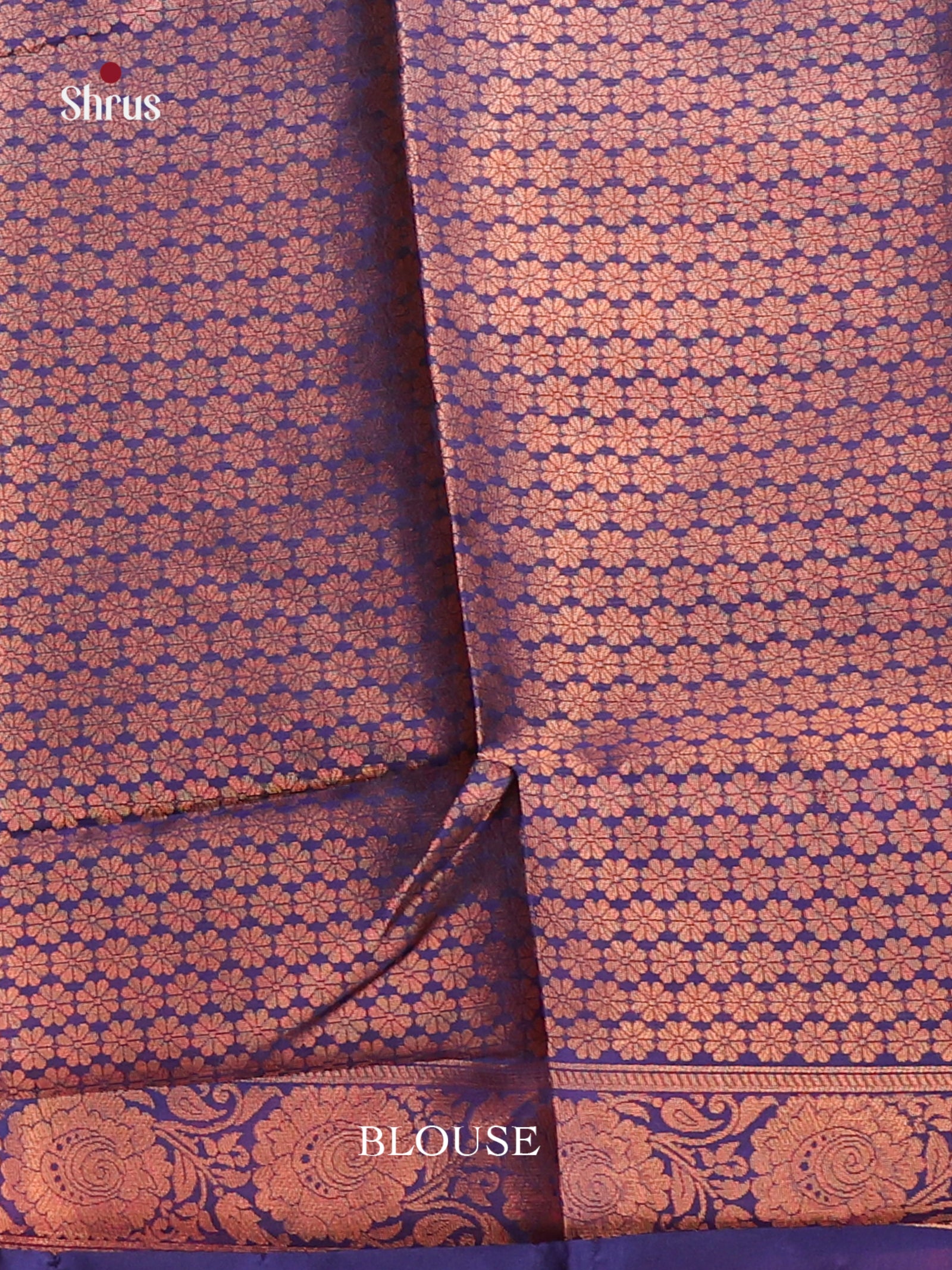 Pink & Blue - Semi Softsilk Saree - Shop on Shrus.com
