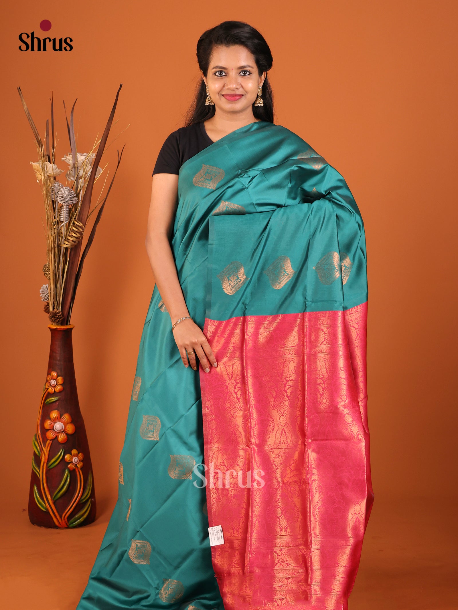 DIS19731 - Semi Softsilk Saree - Shop on Shrus.com