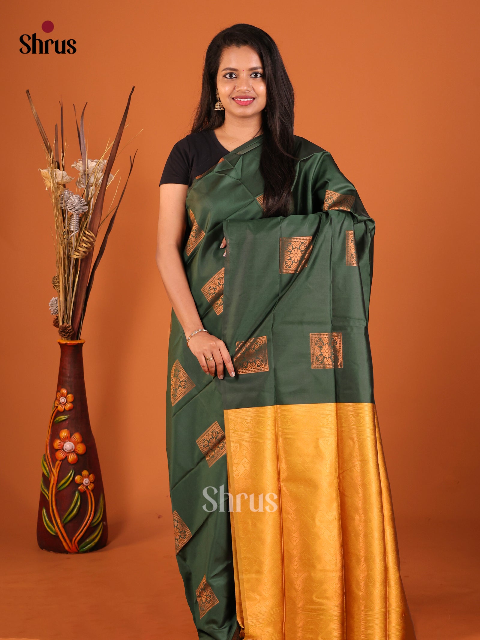 DIS19935 - Semi Softsilk Saree - Shop on Shrus.com