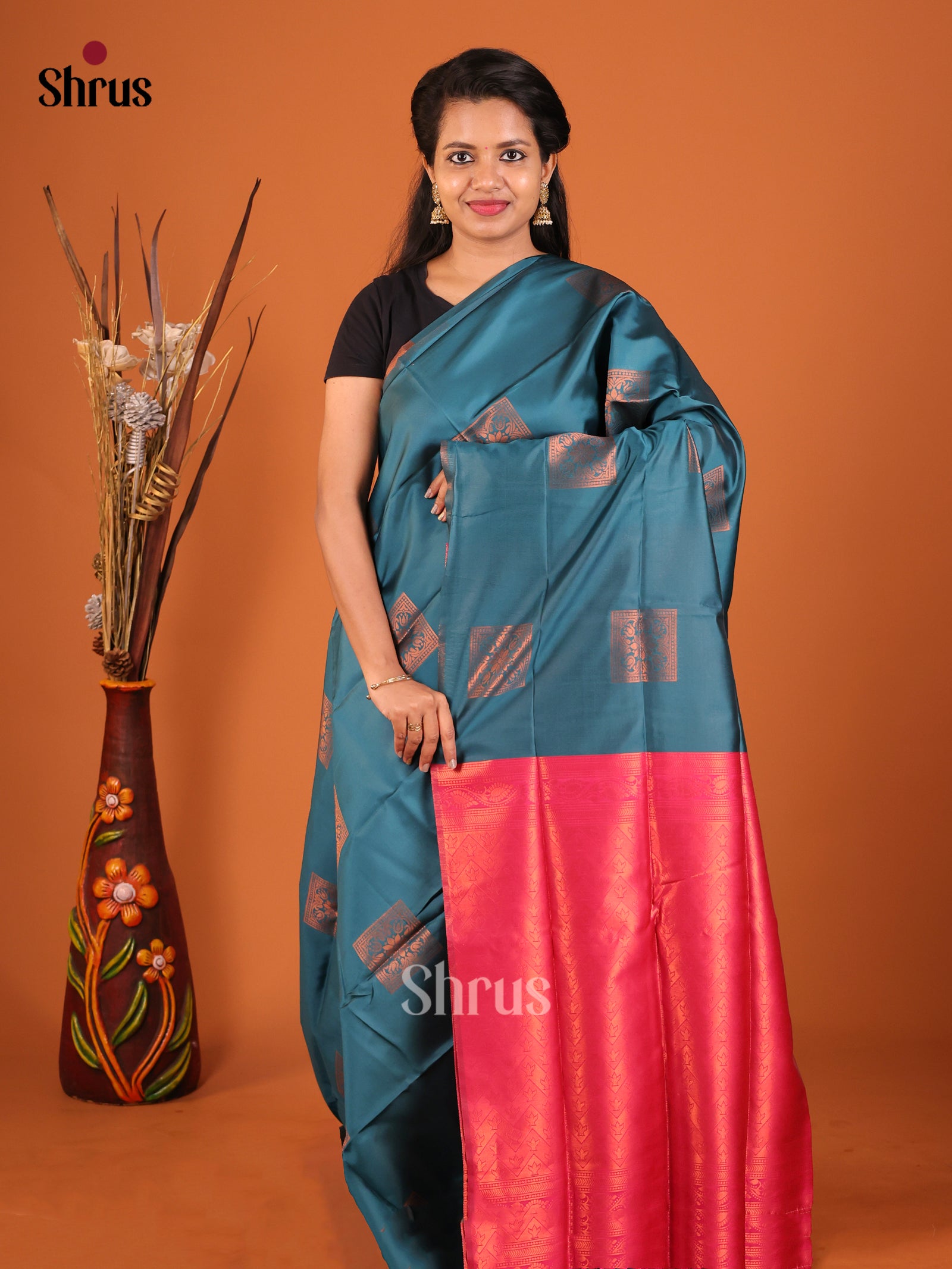DIS19937 - Semi Softsilk Saree - Shop on Shrus.com
