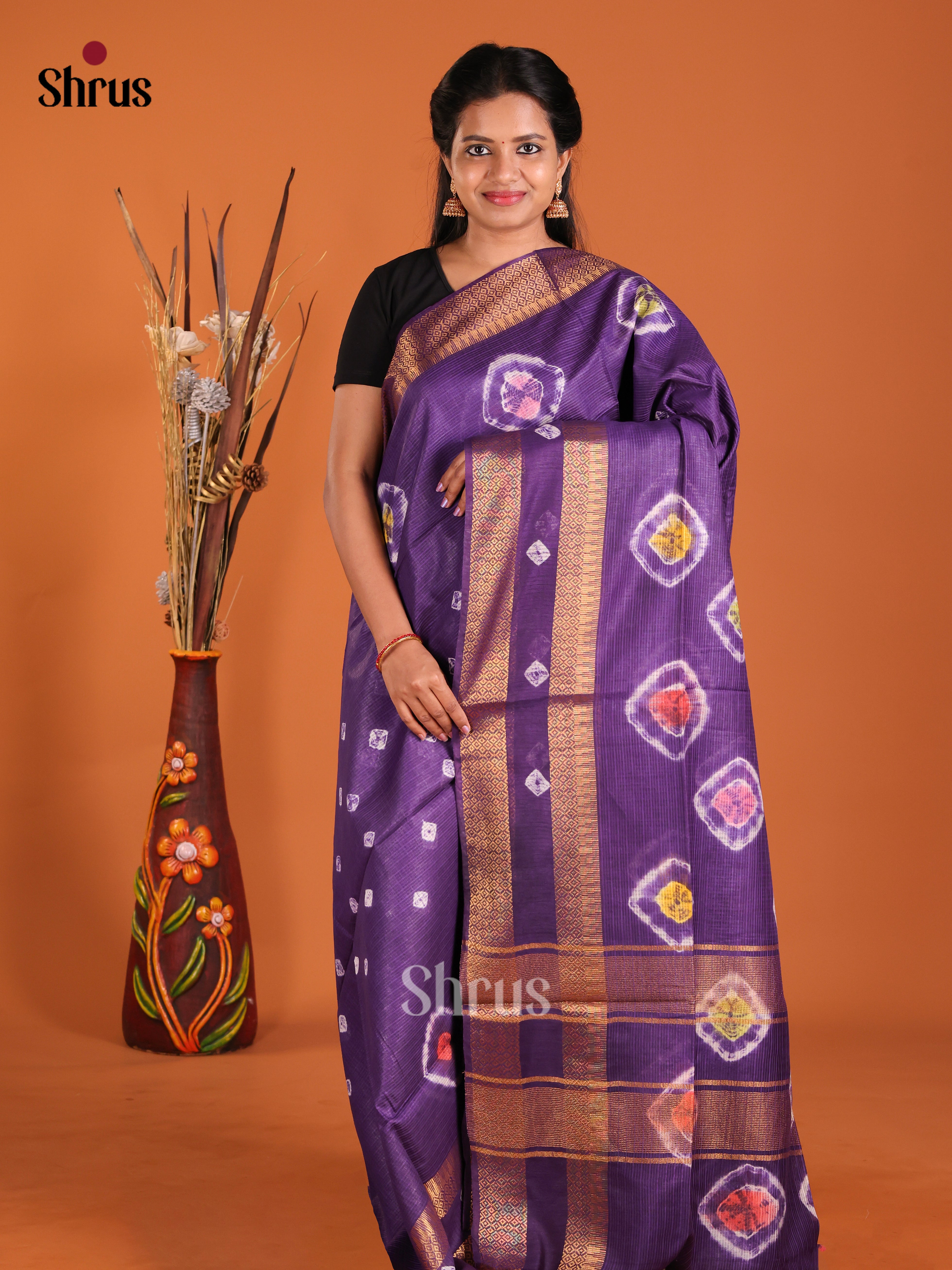DIS20249 - Shibori Saree - Shop on Shrus.com