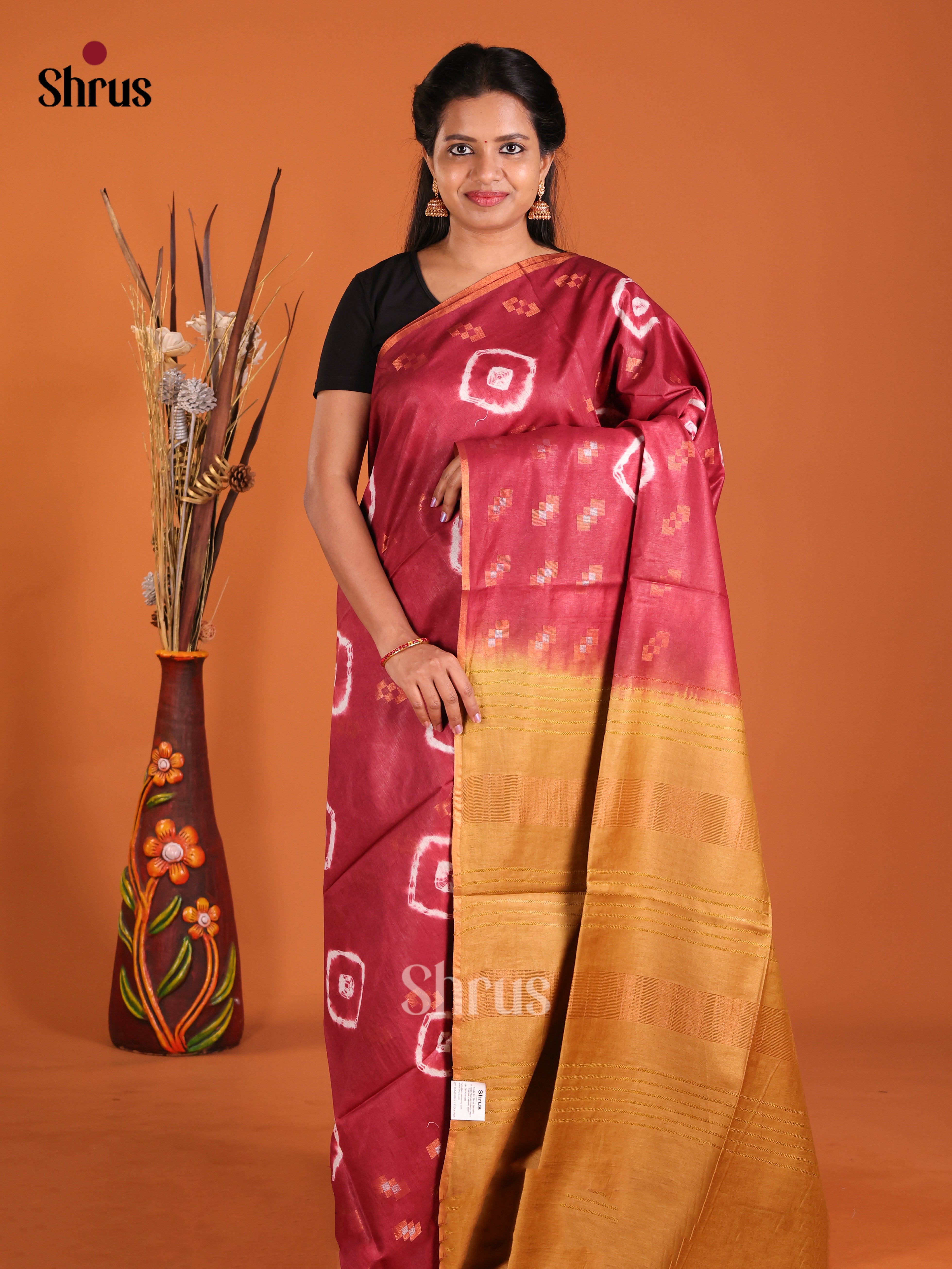 DIS20259 - Shibori Saree - Shop on Shrus.com