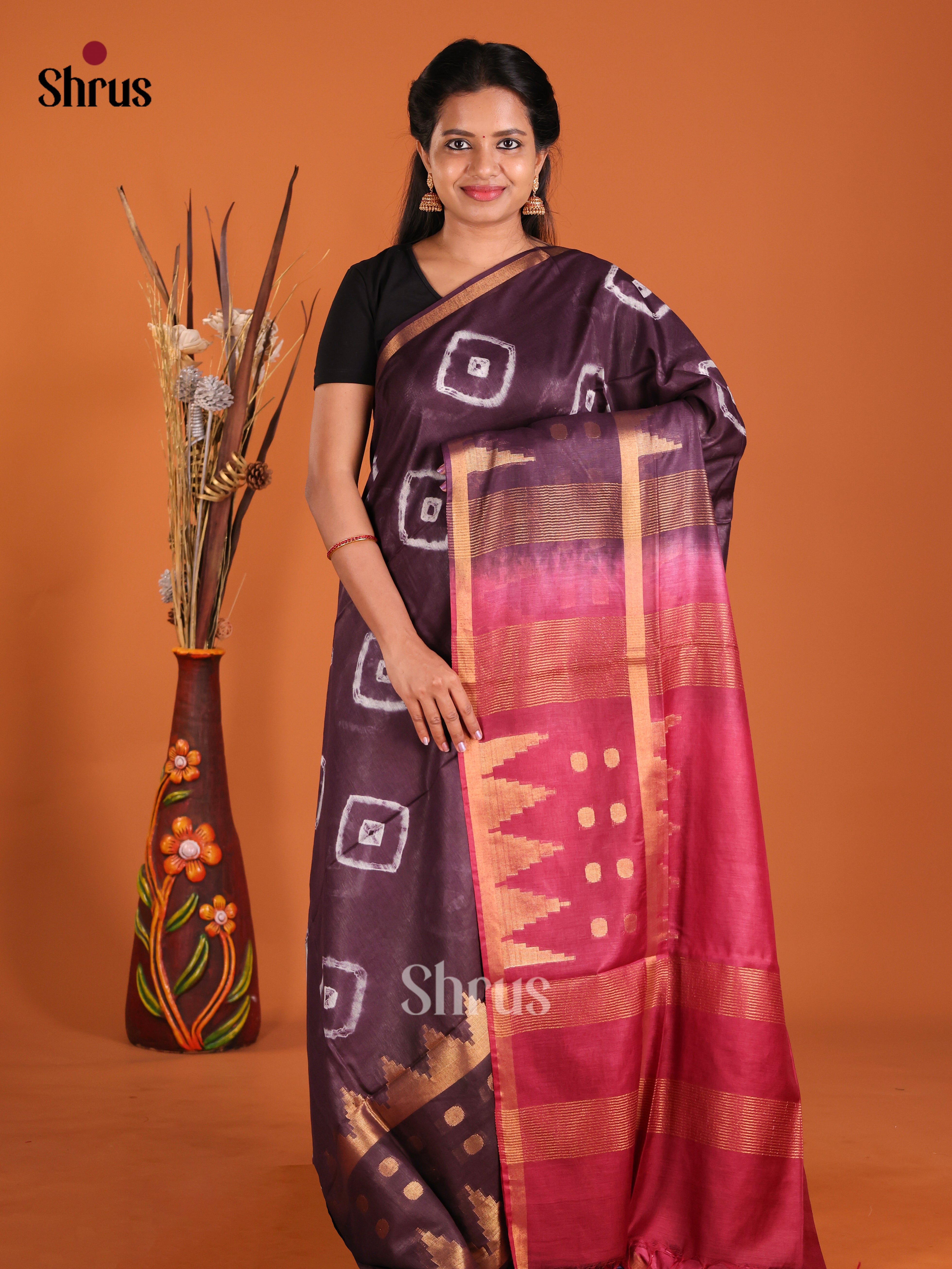 DIS20265 - Shibori Saree - Shop on Shrus.com