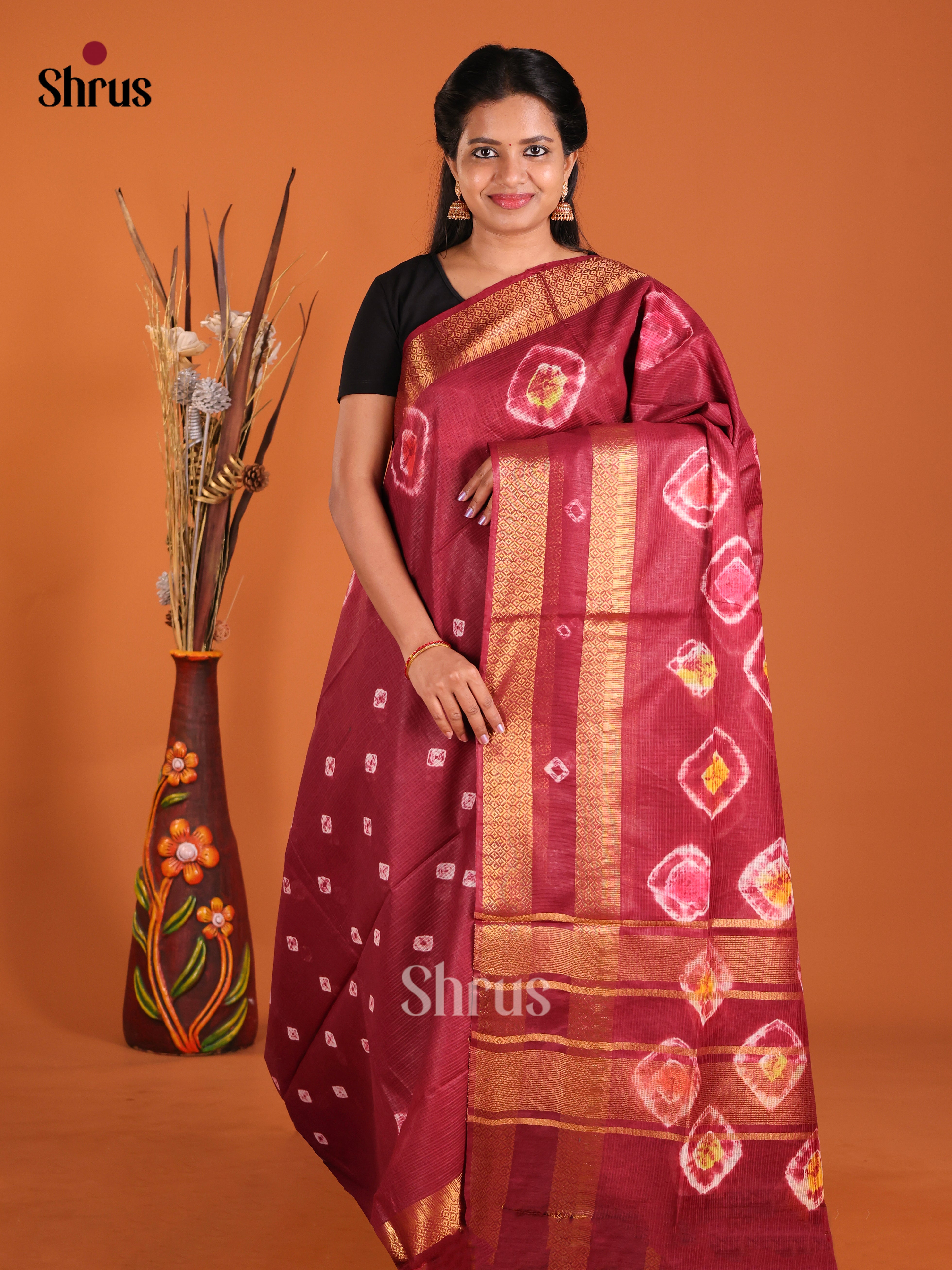 DIS20275 - Shibori Saree - Shop on Shrus.com
