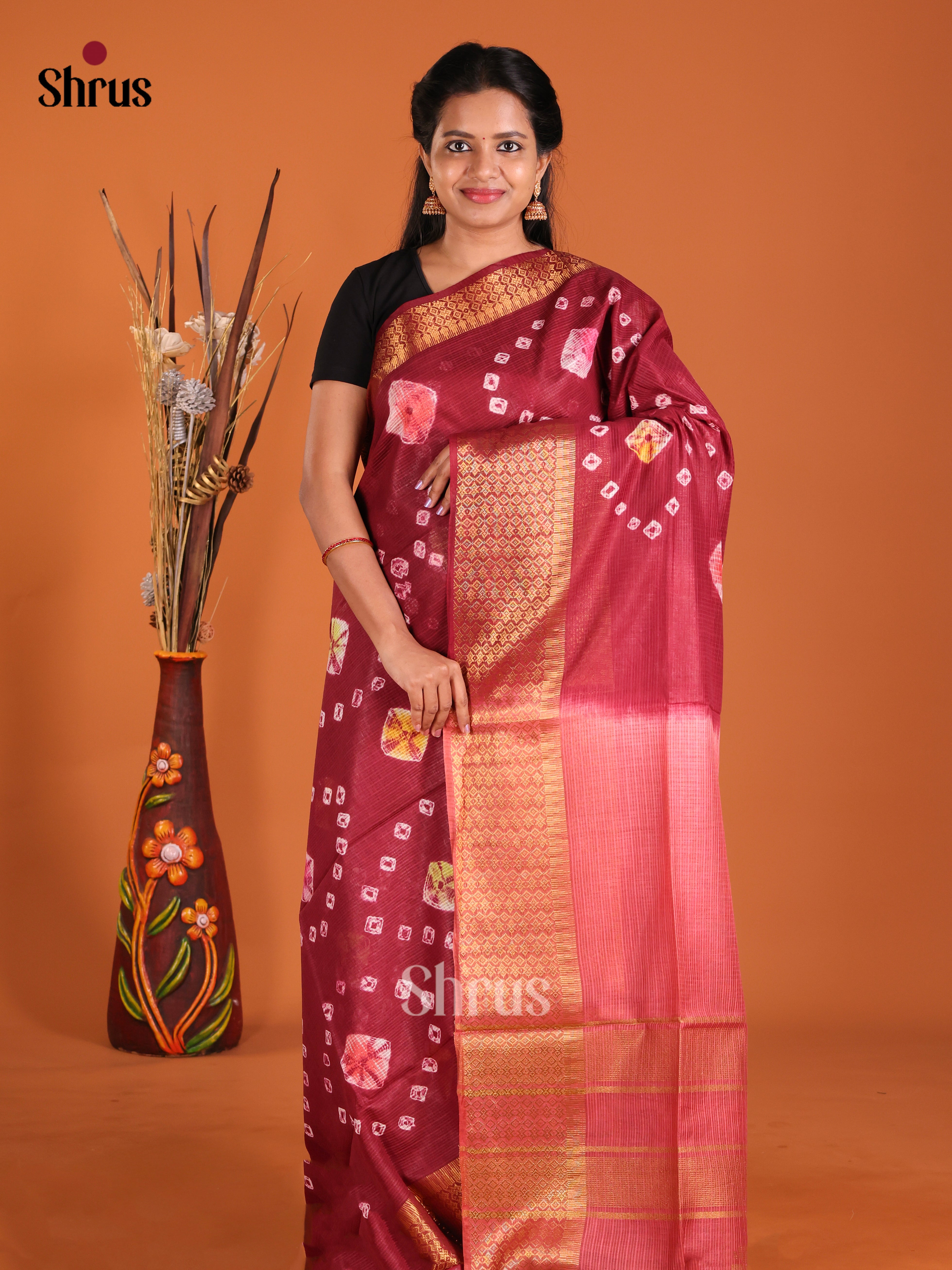 DIS20278 - Shibori Saree - Shop on Shrus.com