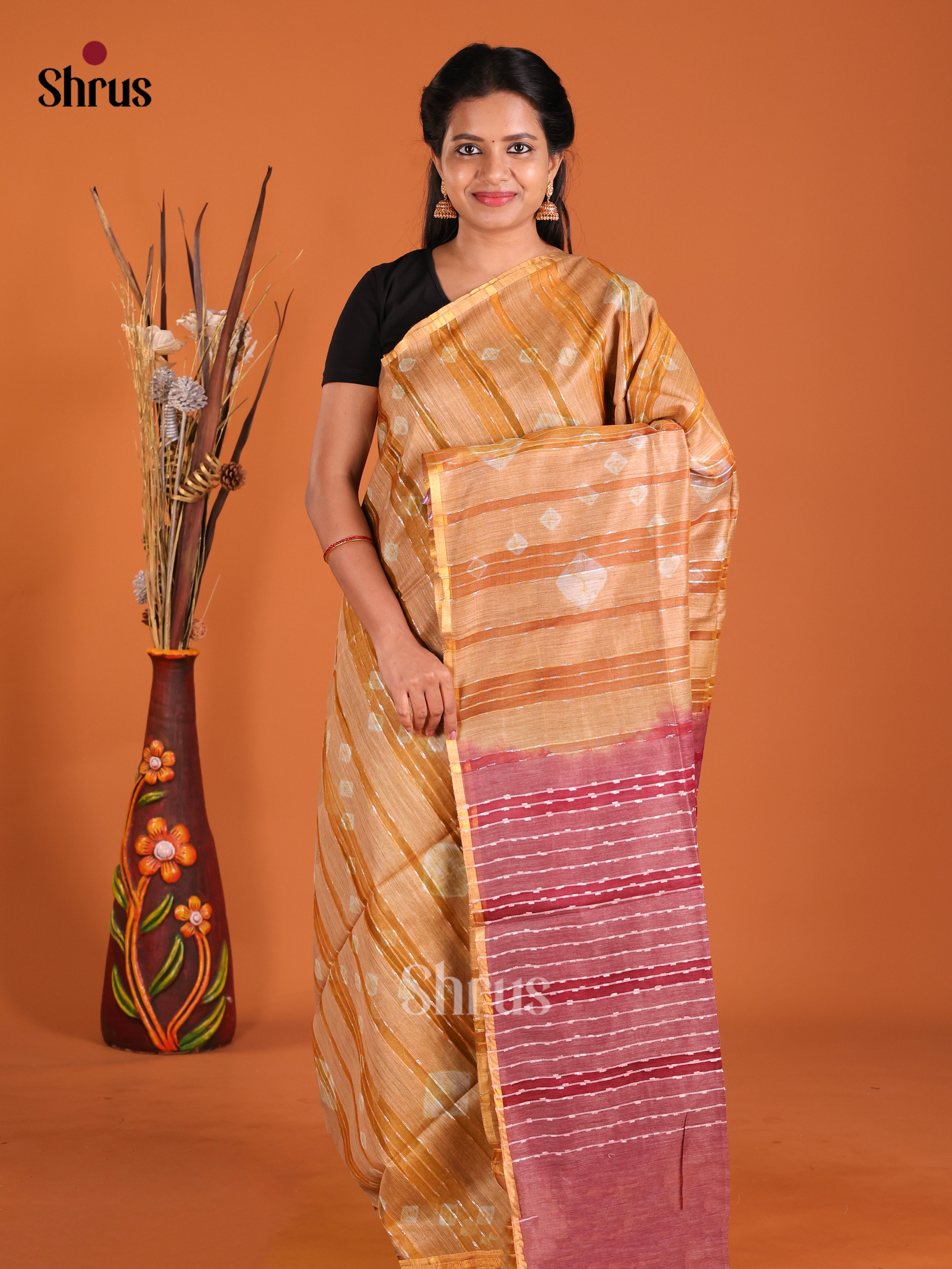 DIS20366 - Shibori Saree - Shop on Shrus.com