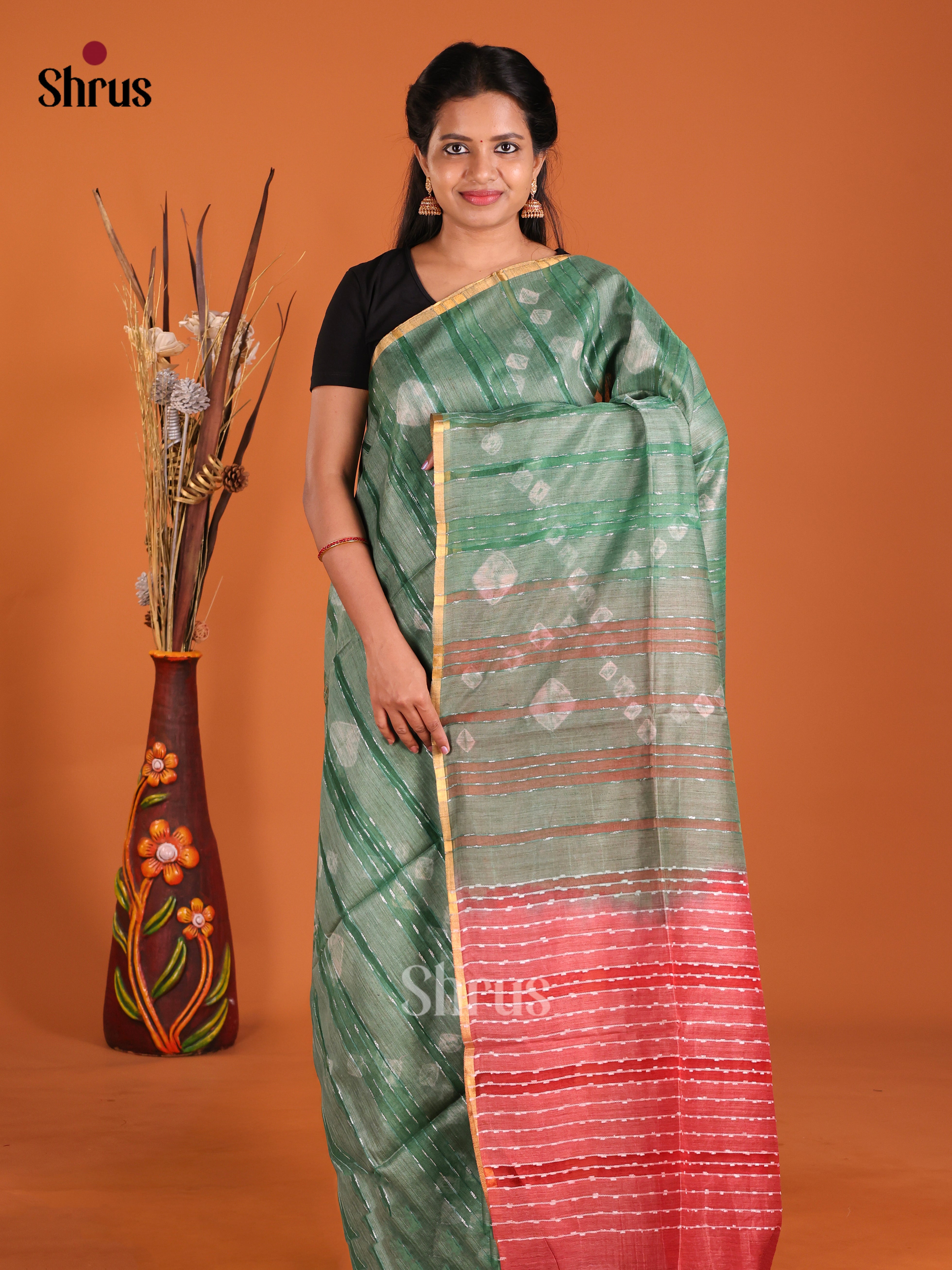 DIS20370 - Shibori Saree - Shop on Shrus.com