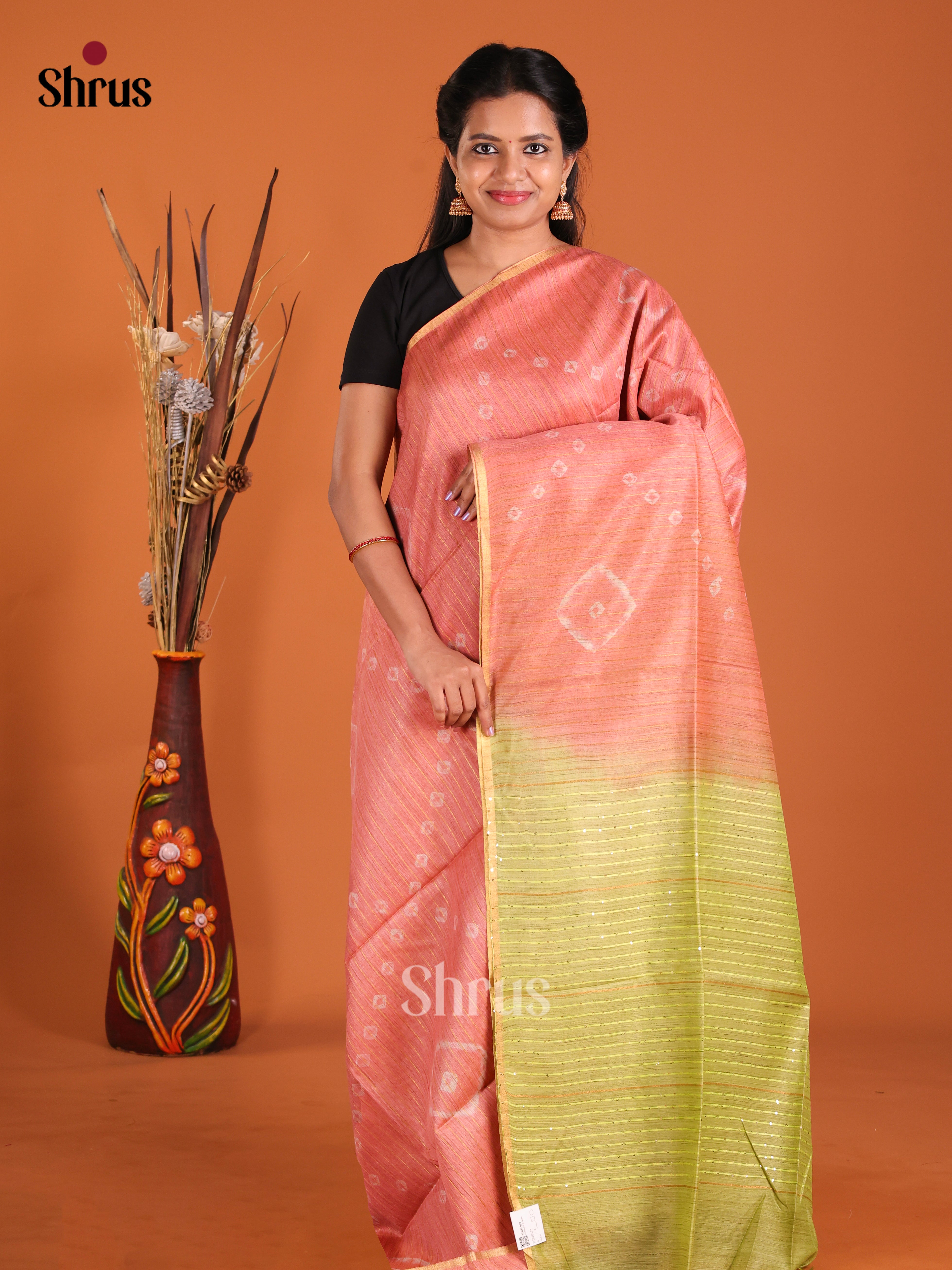 DIS20373 - Shibori Saree - Shop on Shrus.com