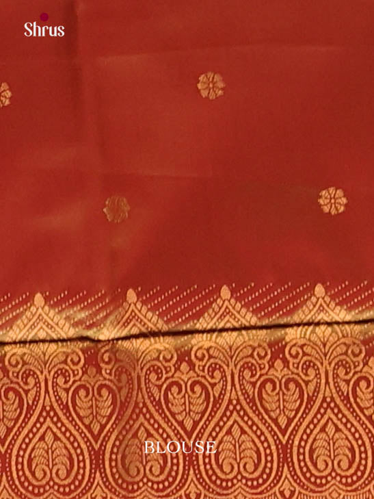 Green & Brick - Semi Softsilk Saree