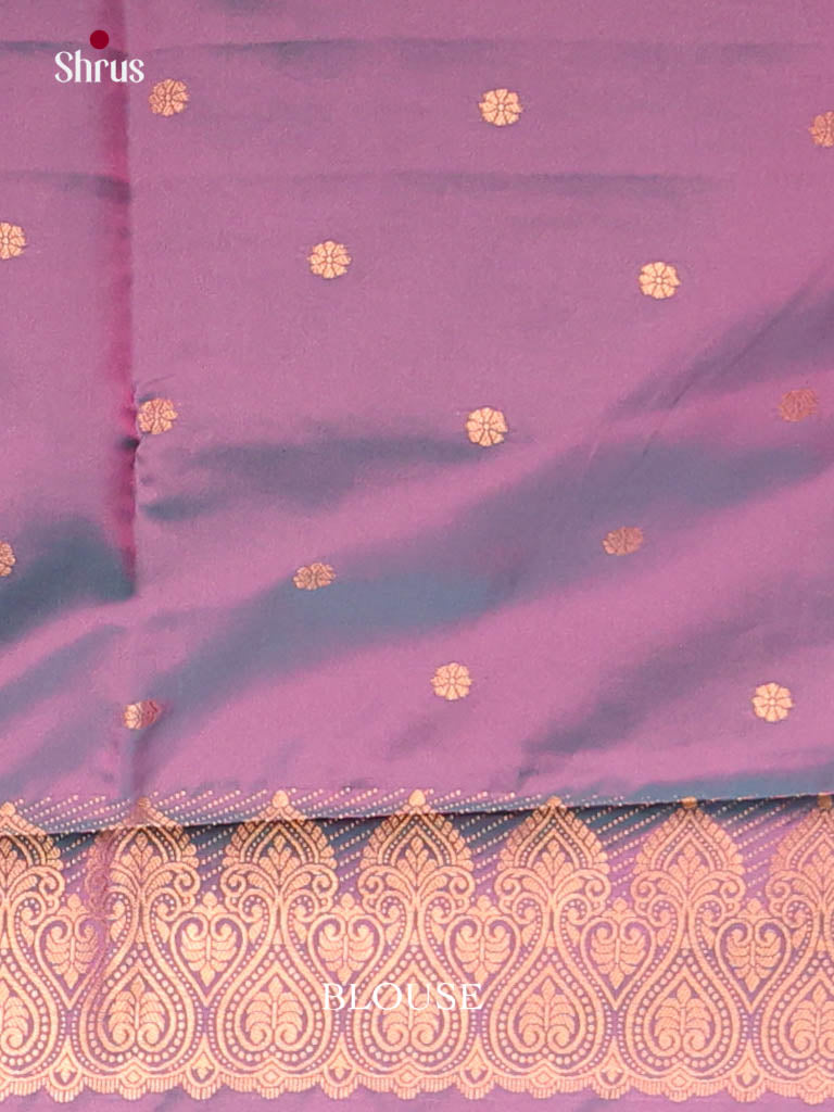 Pink & Purple - Semi Softsilk Saree