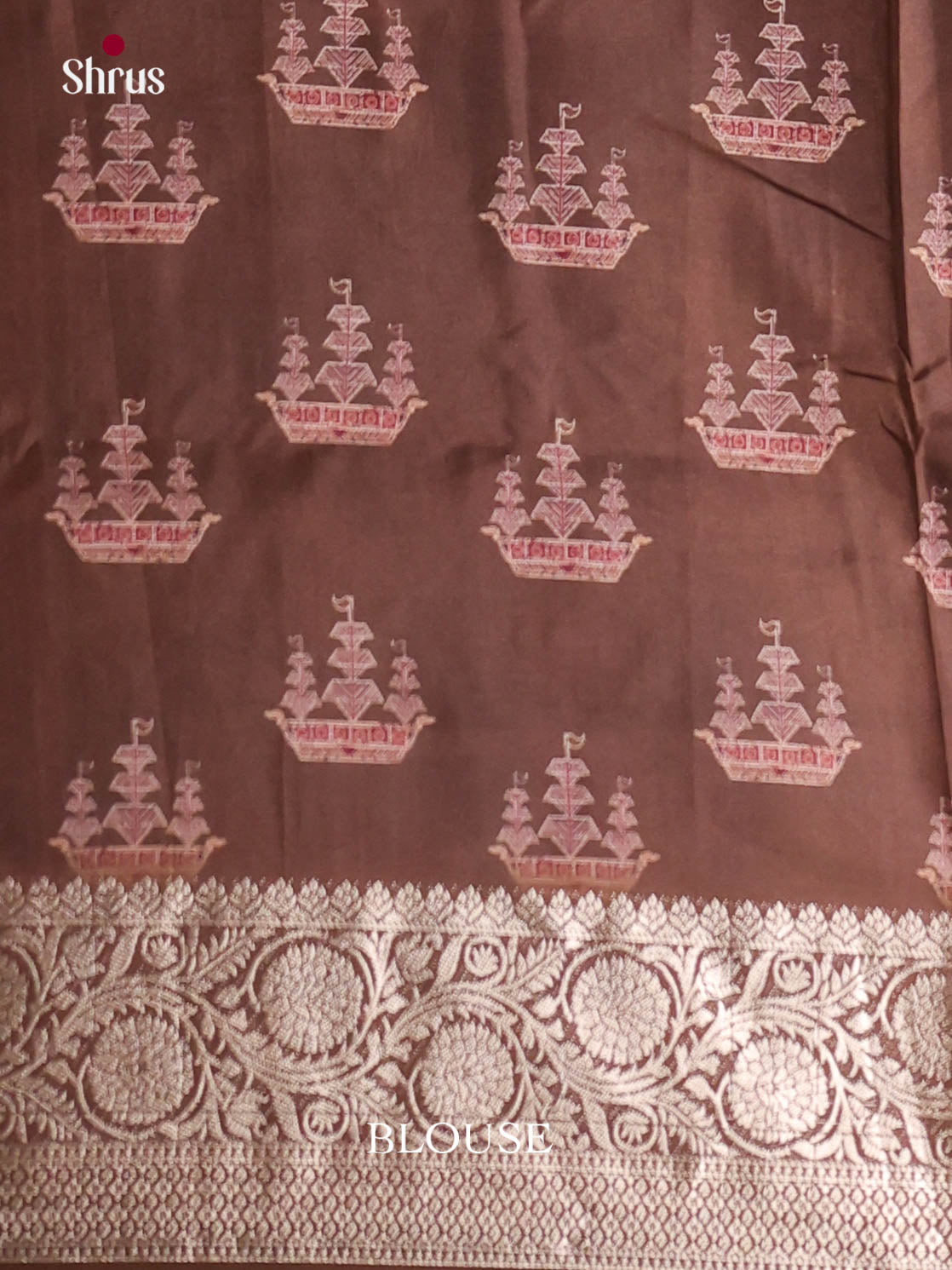 Green & Brown- Semi Modal Saree