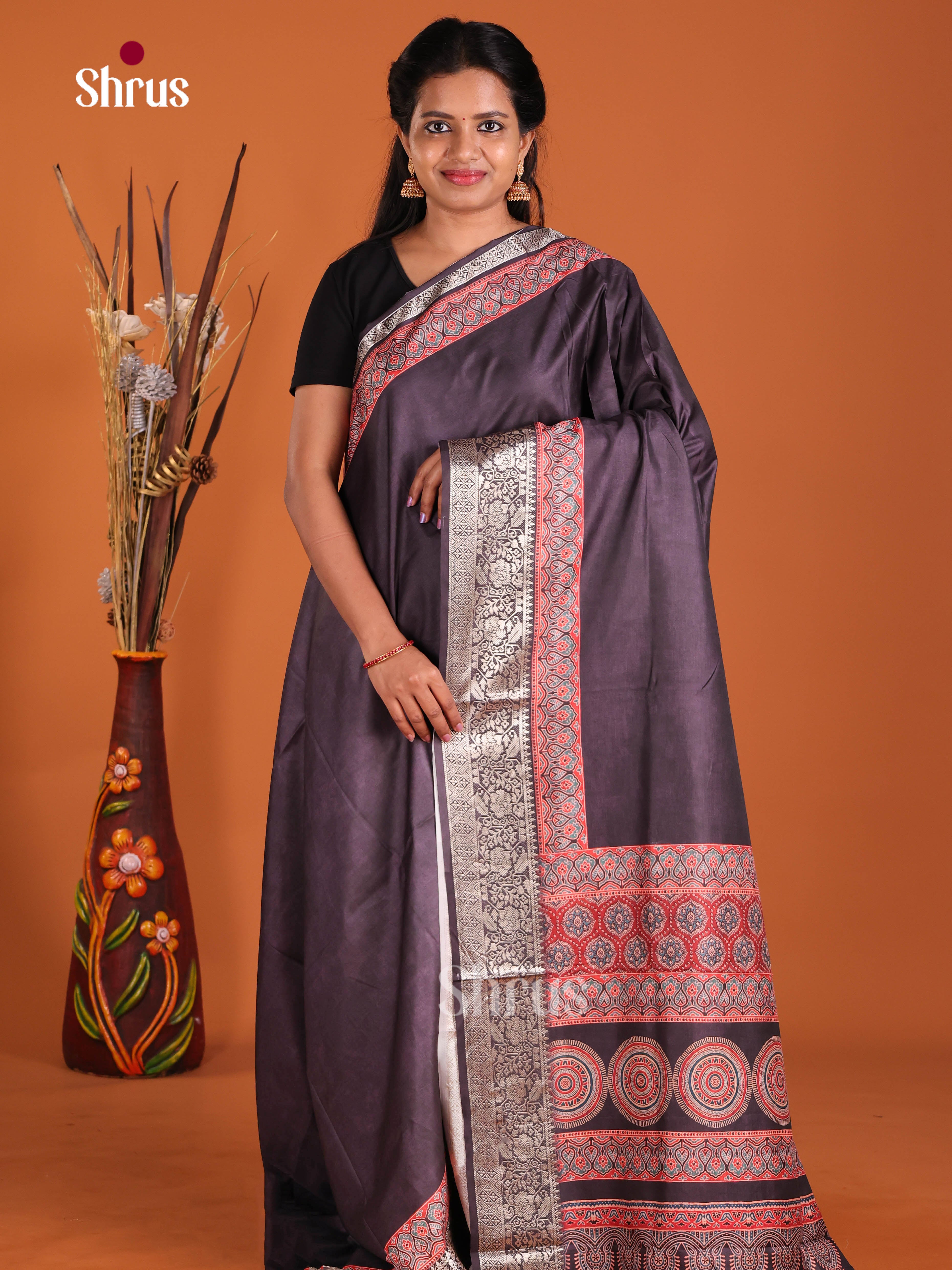 Dark Purple- Semi Modal Saree