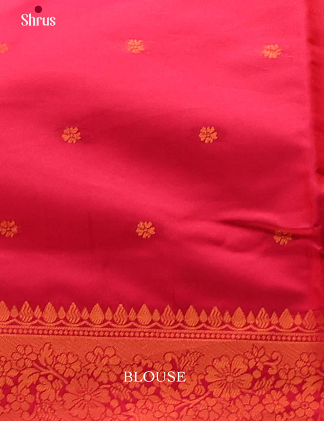 Purple & Pink - Semi Softsilk Saree