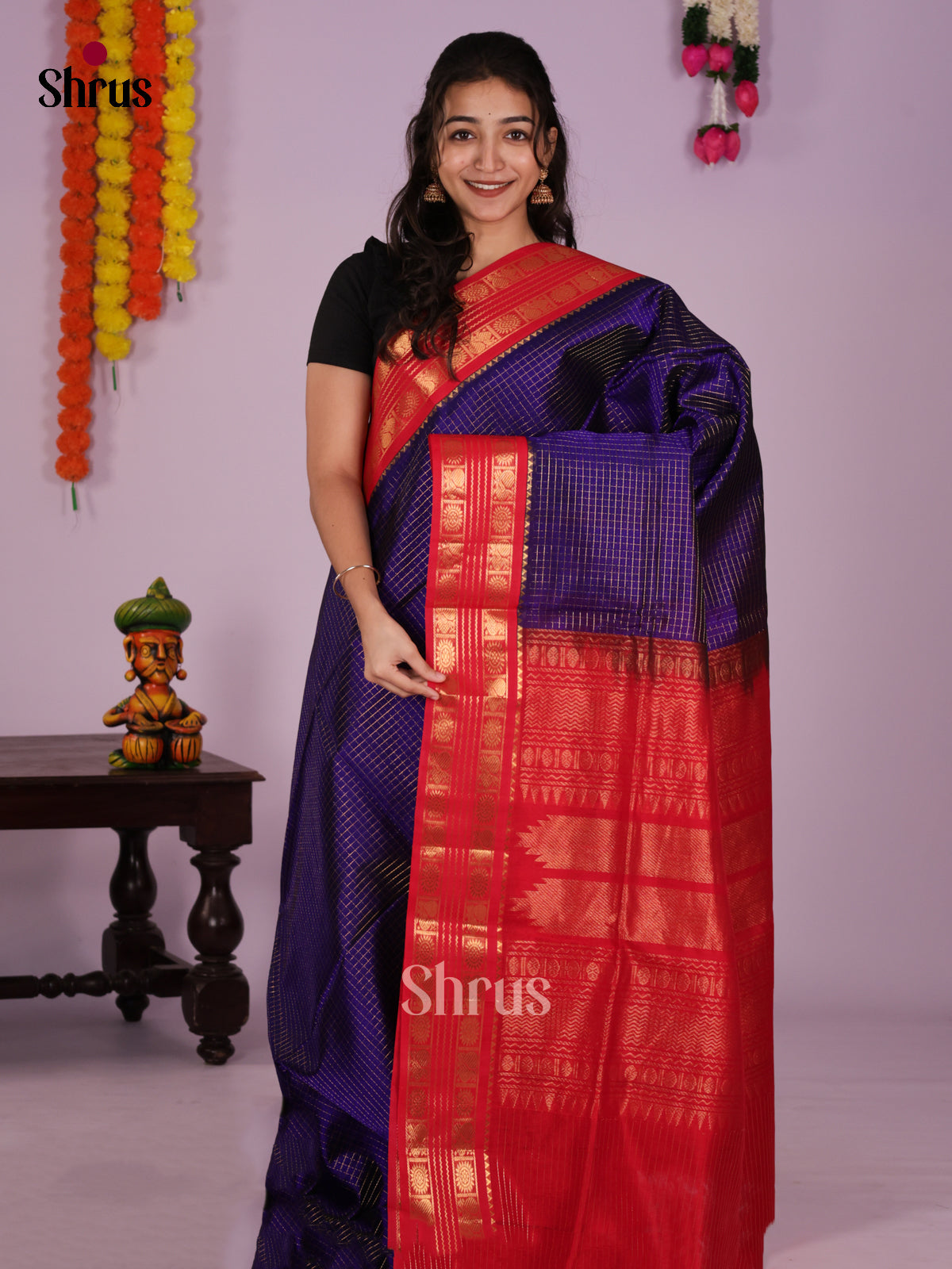 DIS22221 - Korvai-kattams Saree - Shop on Shrus.com