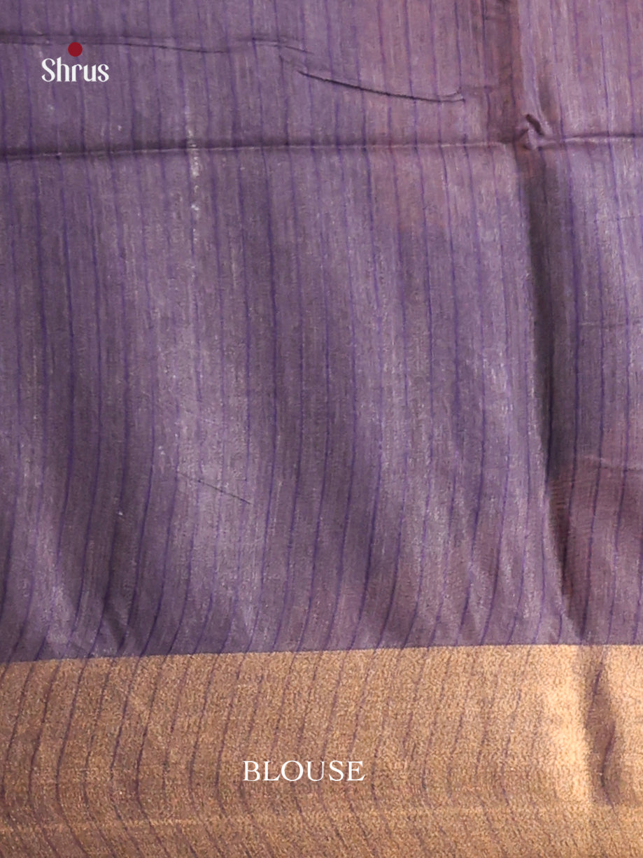 Red & Blue - Semi Tussar Saree