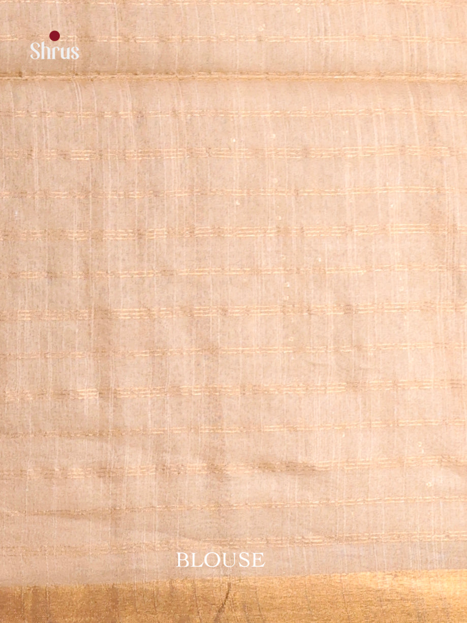 Onion PInk & Cream - Semi Tussar Saree