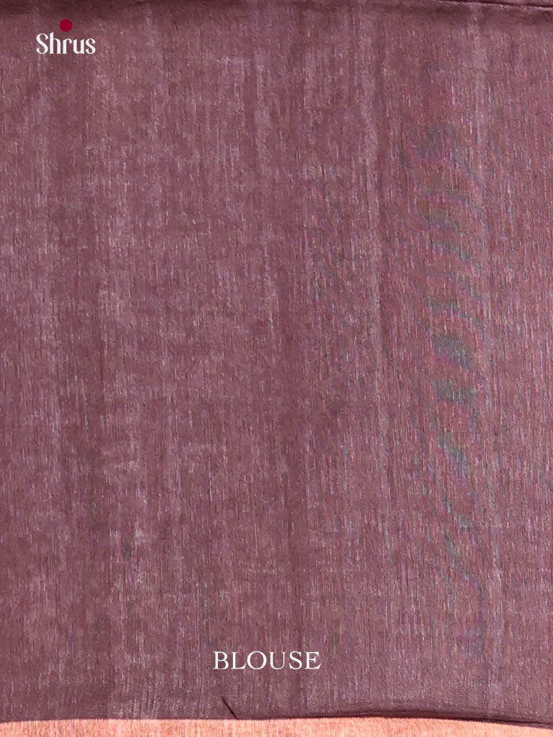 Mehandi & Brown - Semi Tussar Saree