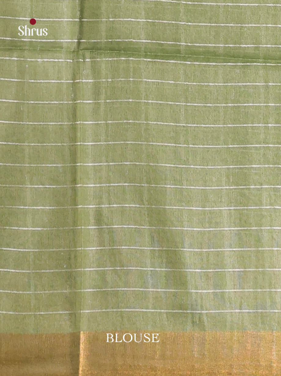 Pastel Blue & Green- Semi Tussar Saree