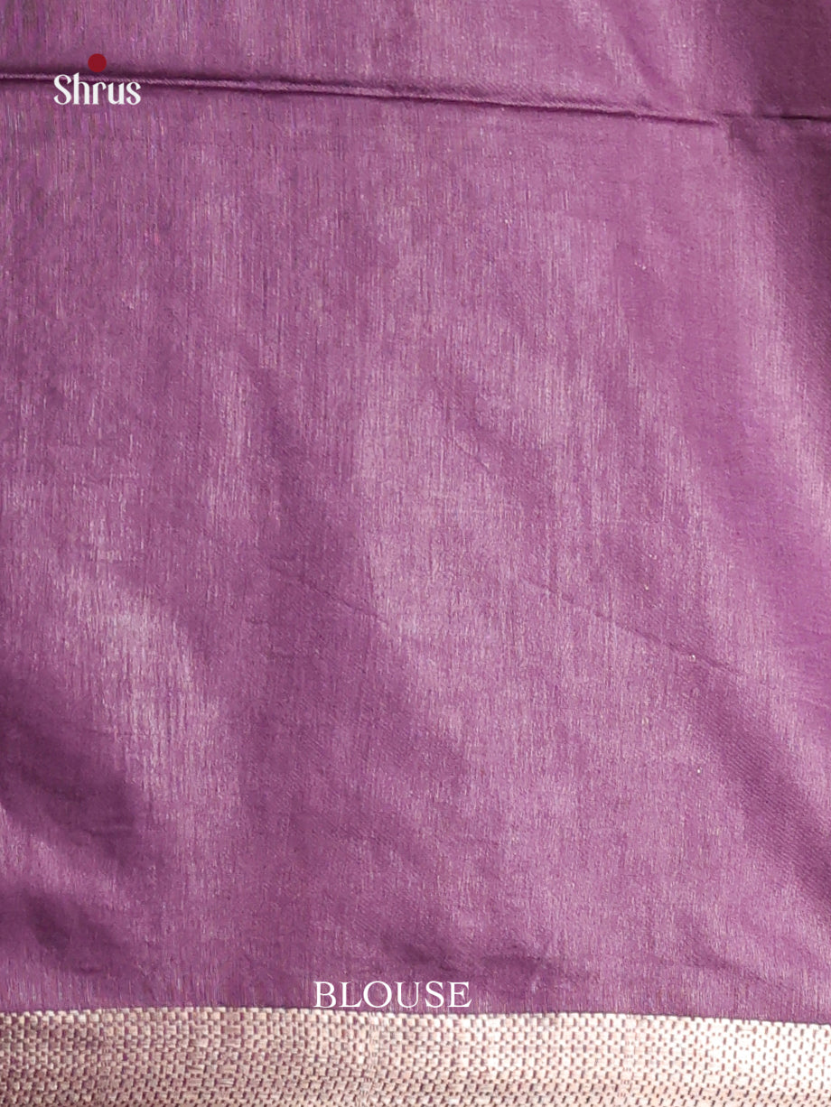 Brown & Purple - Semi Tussar Saree