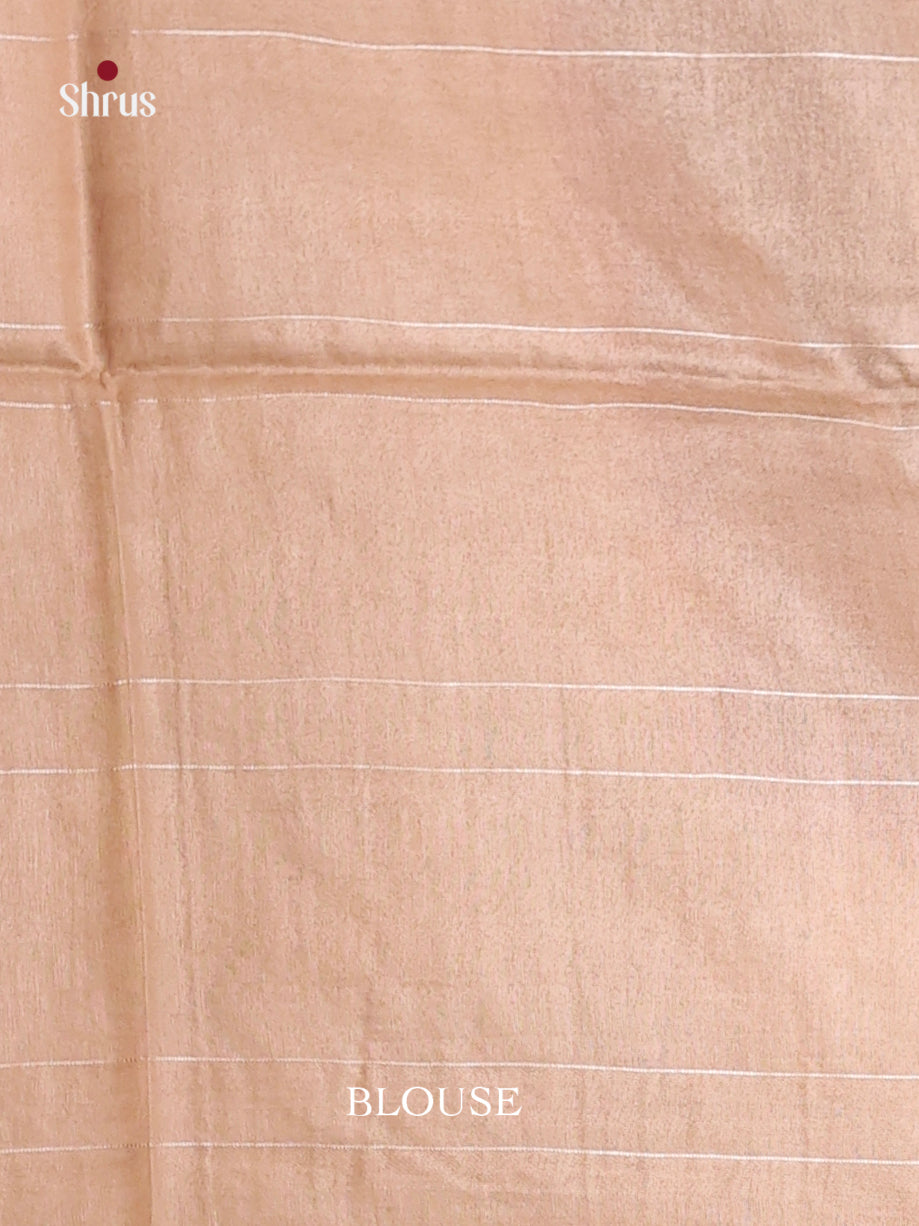 Maroon & Cream - Semi Tussar Saree