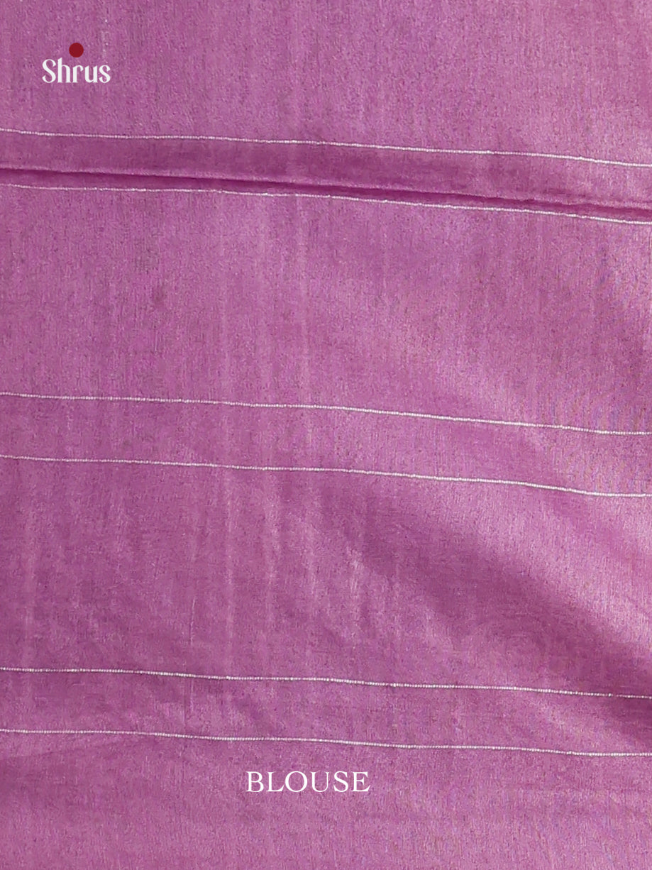 Brown & Purple- Semi Tussar Saree