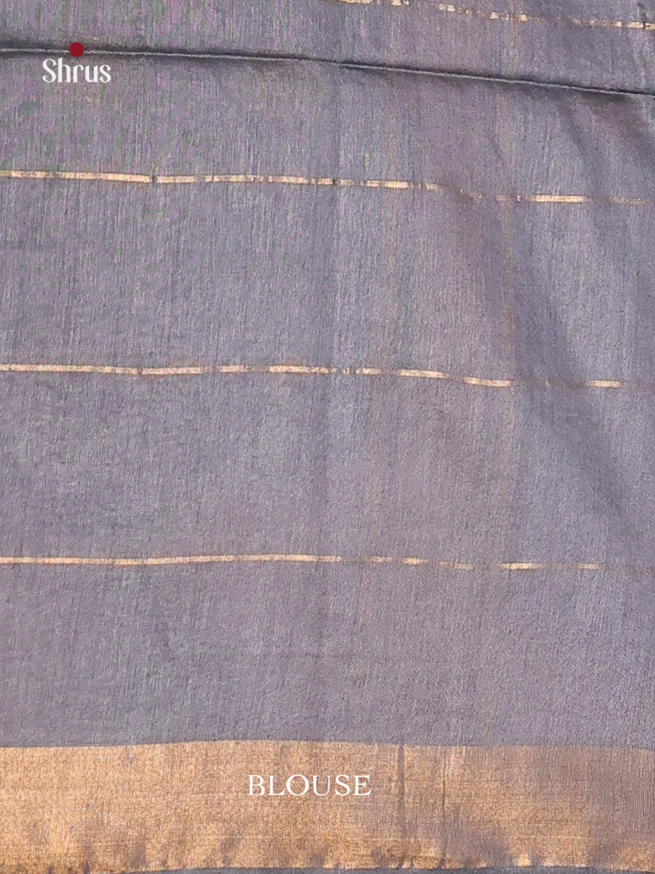 Pastel Blue & Grey - Semi Tussar Saree