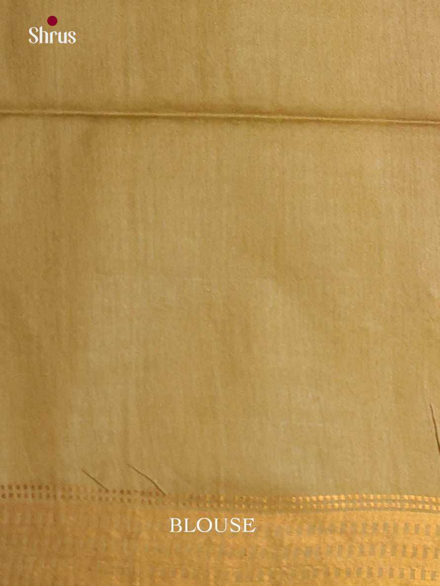 Purple & Green - Semi Tussar Saree