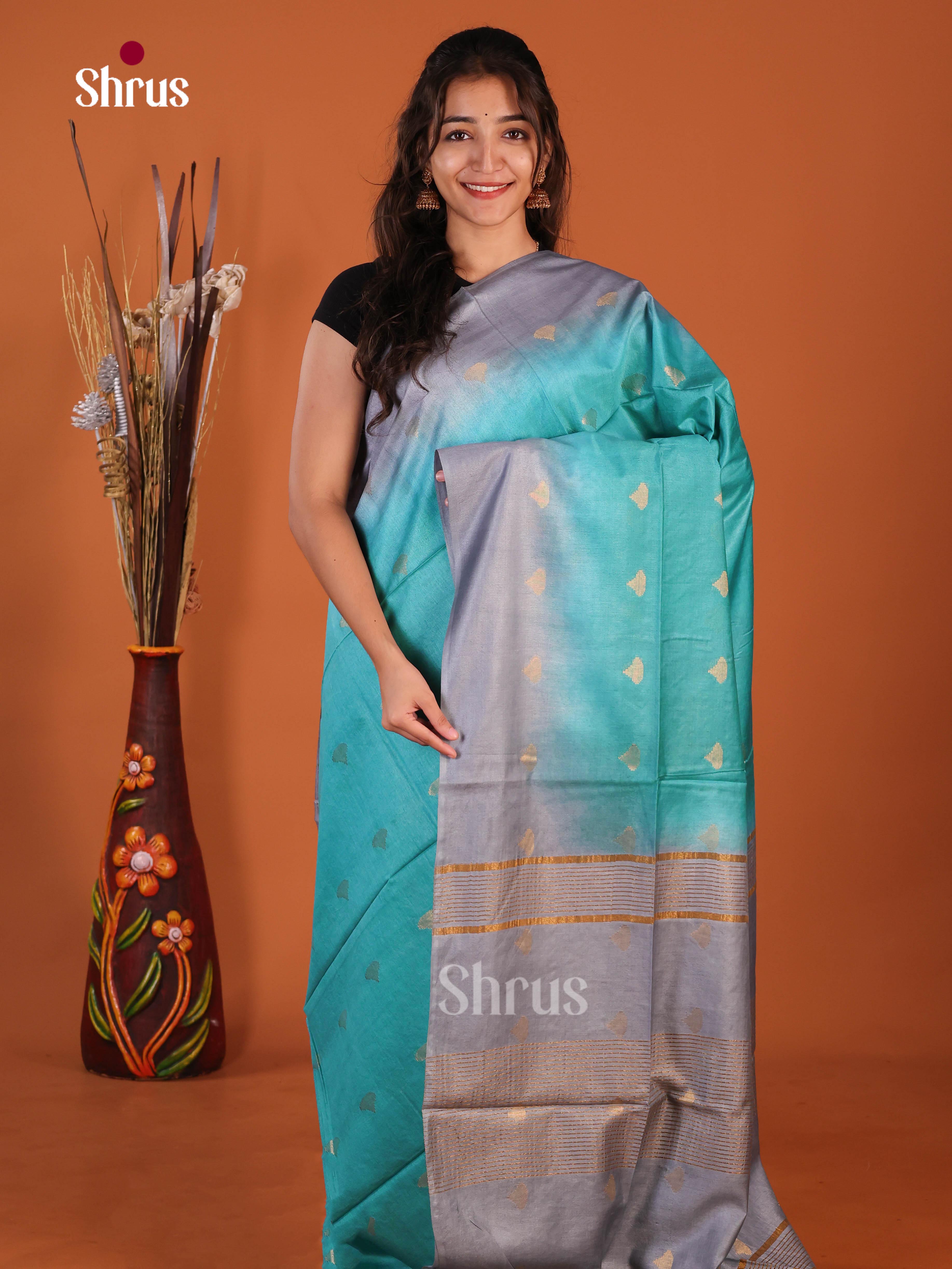 Light Blue - Semi Tussar Saree