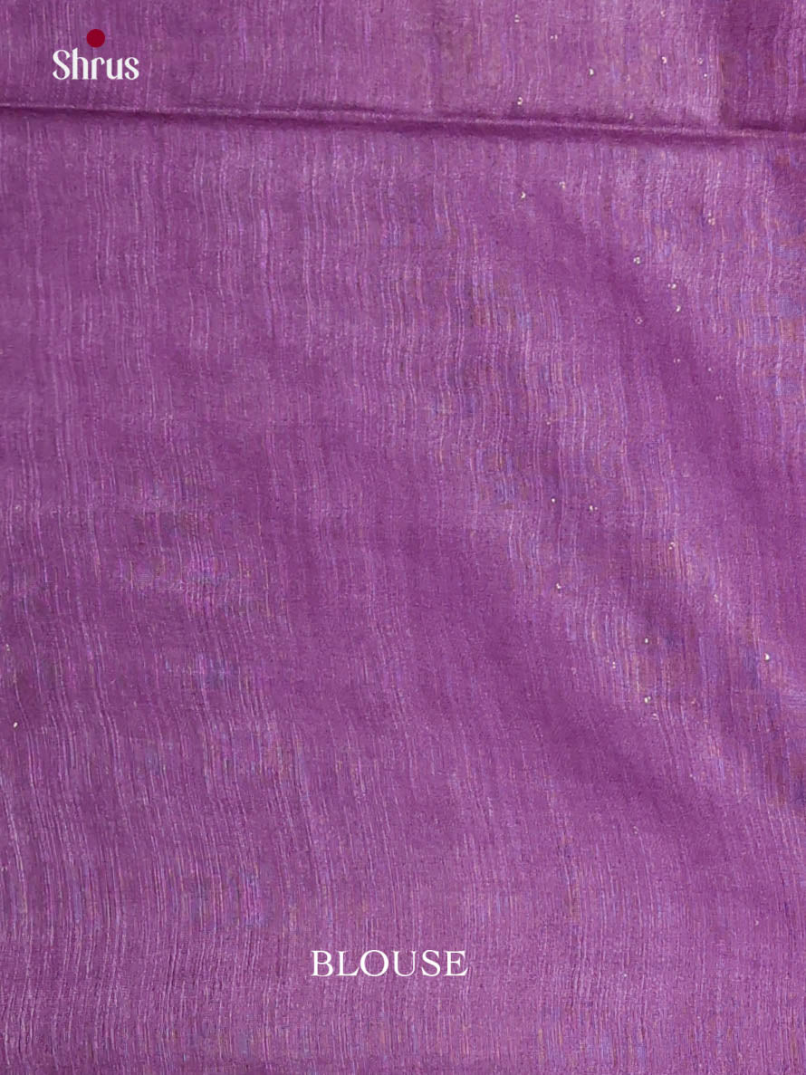 Brown & Purple - Semi Tussar Saree