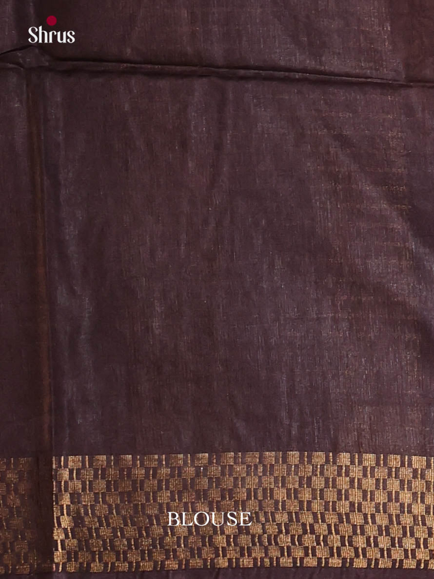 Pink & Brown- Semi Tussar Saree