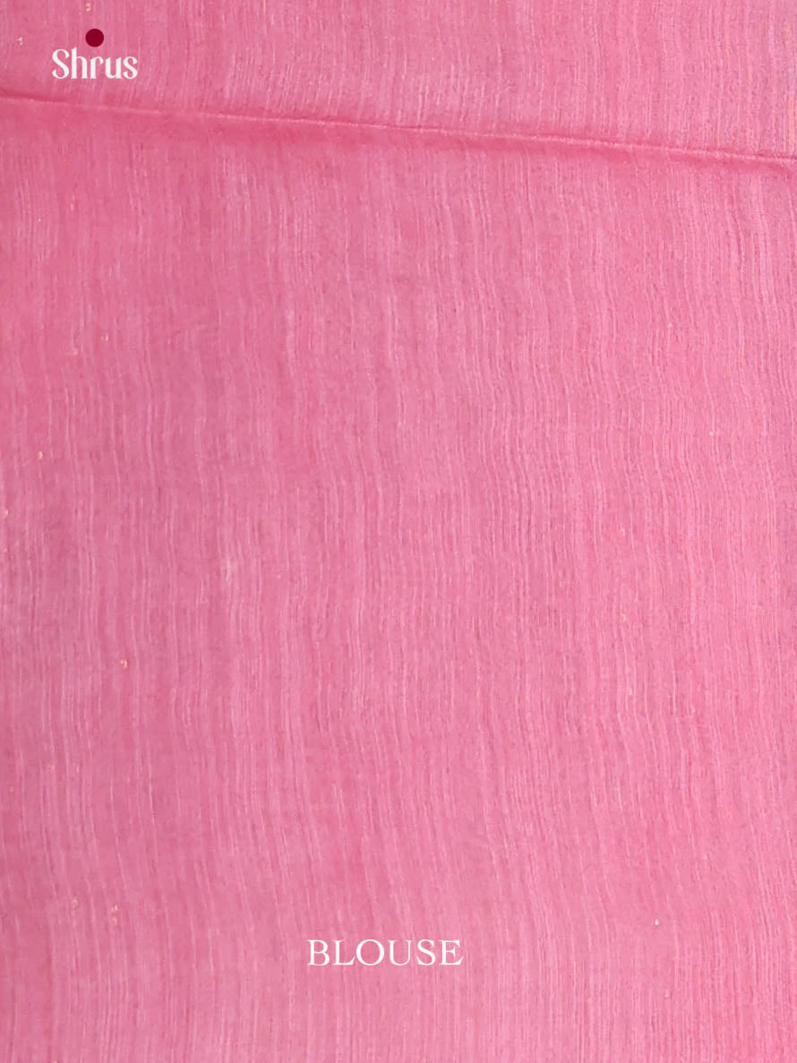 Grey & Pink - Semi Tussar Saree