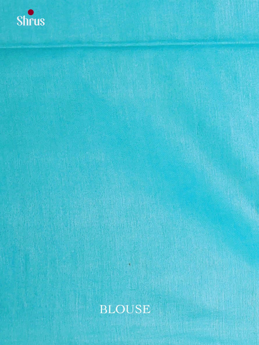 Sandal & Blue - Semi Tussar Saree