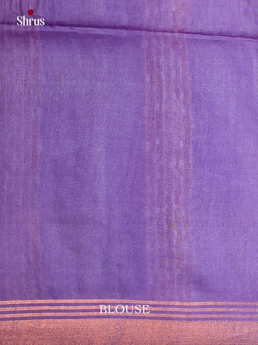 Green & Purple - Semi Tussar Saree