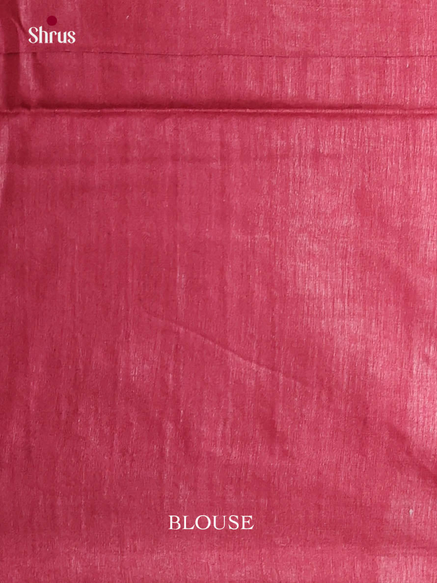 Pista Green & Red - Semi Tussar Saree