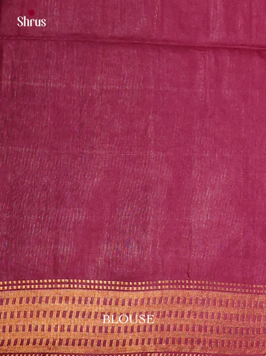 Green & Maroon- Semi Tussar Saree