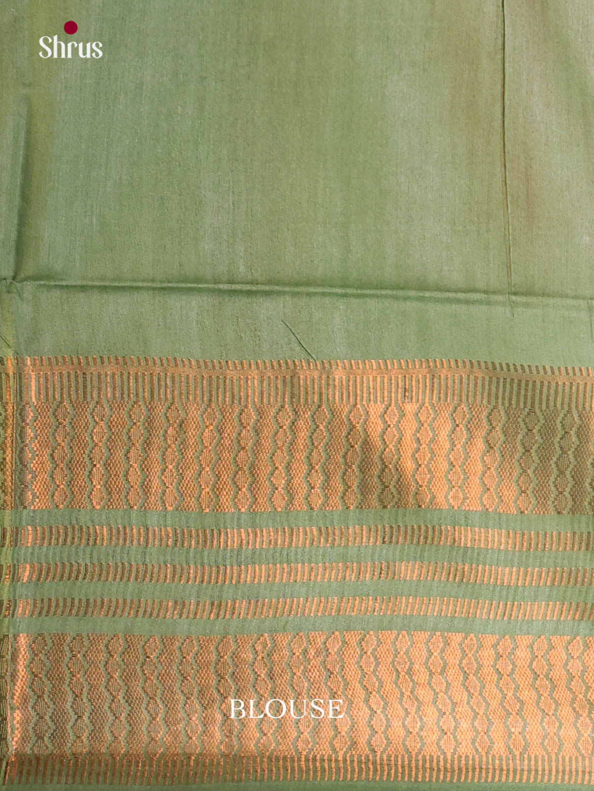 Orangish Pink & Green - Semi Tussar Saree