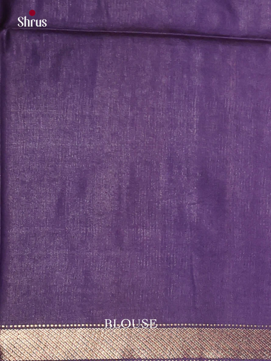 Red & Blue - Semi Tussar Saree